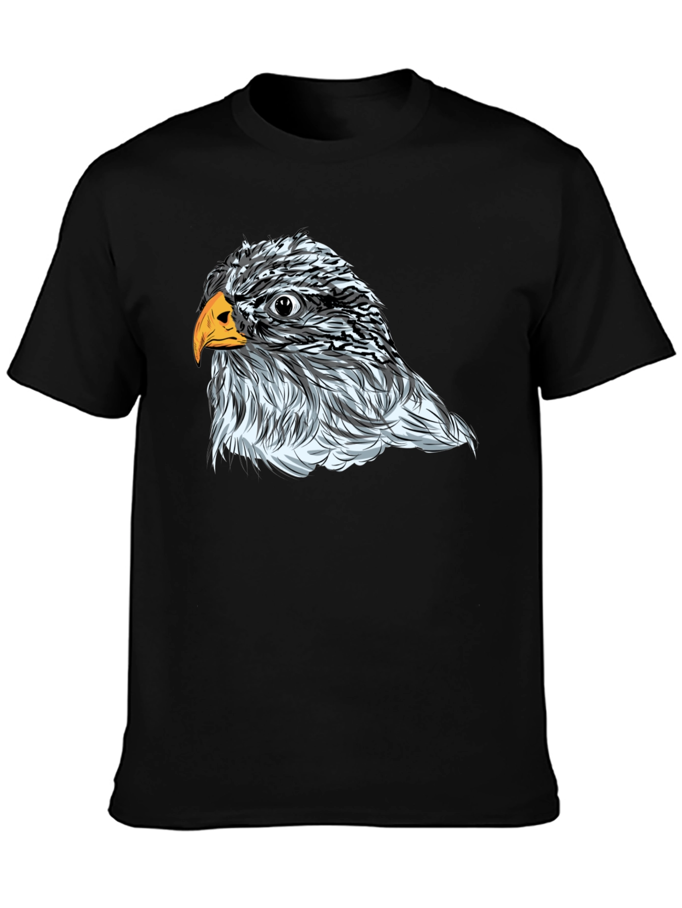 Eagle Graphic Print Mens Black T-Shirt