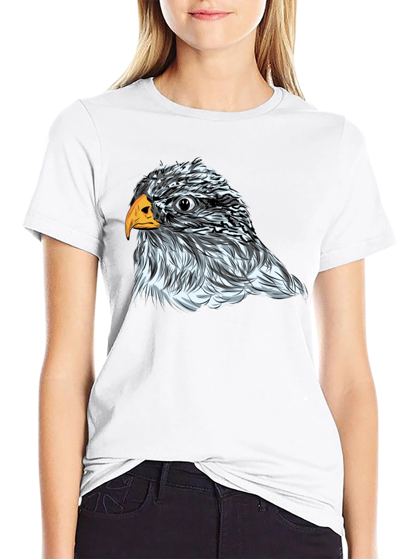Eagle Graphic Print Mens Black T-Shirt