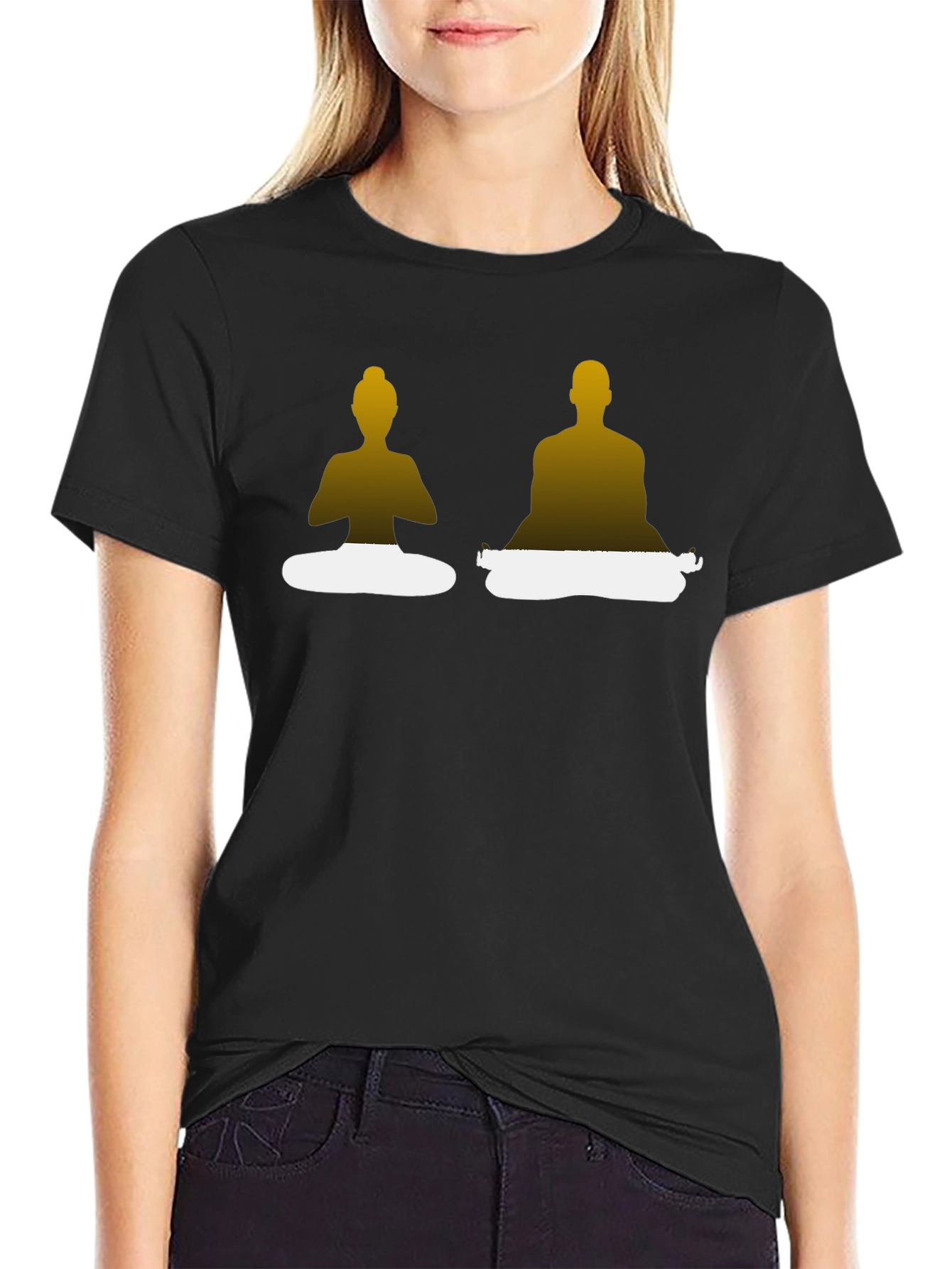 Meditating Couple Graphic T-Shirt - Unisex