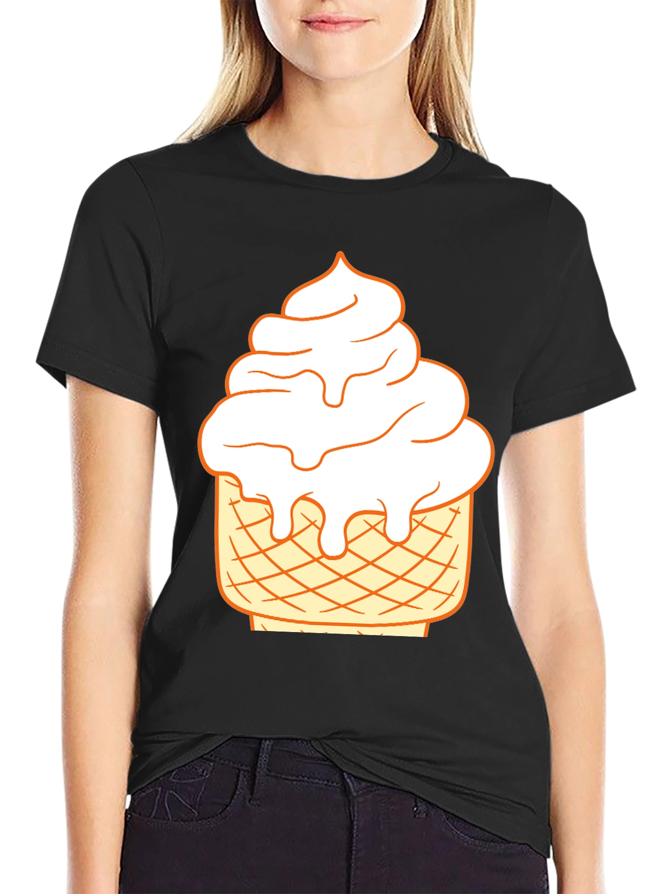 Ice Cream Cone Graphic Tee - Fun Summer Style