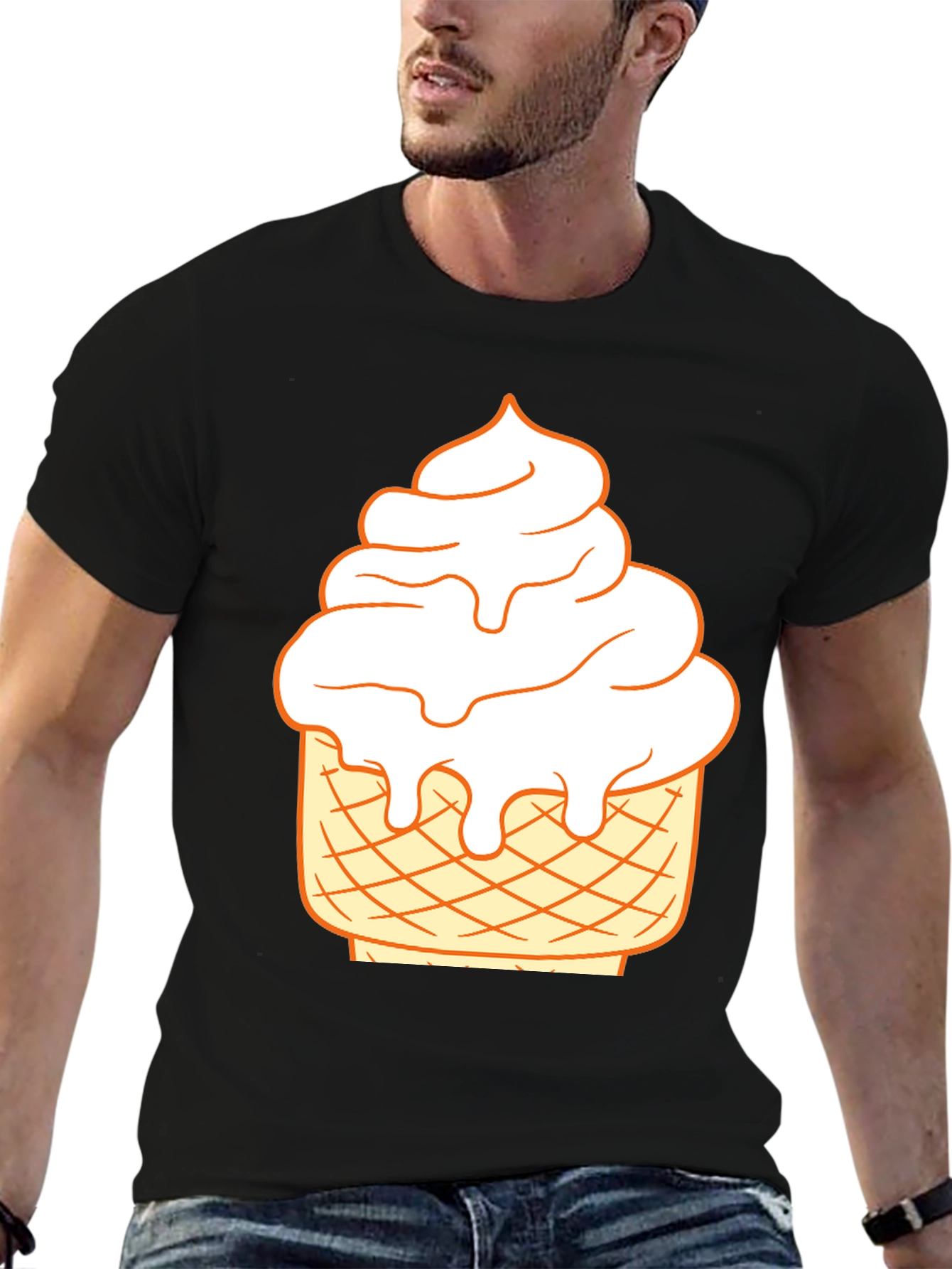 Ice Cream Cone Graphic Tee - Fun Summer Style