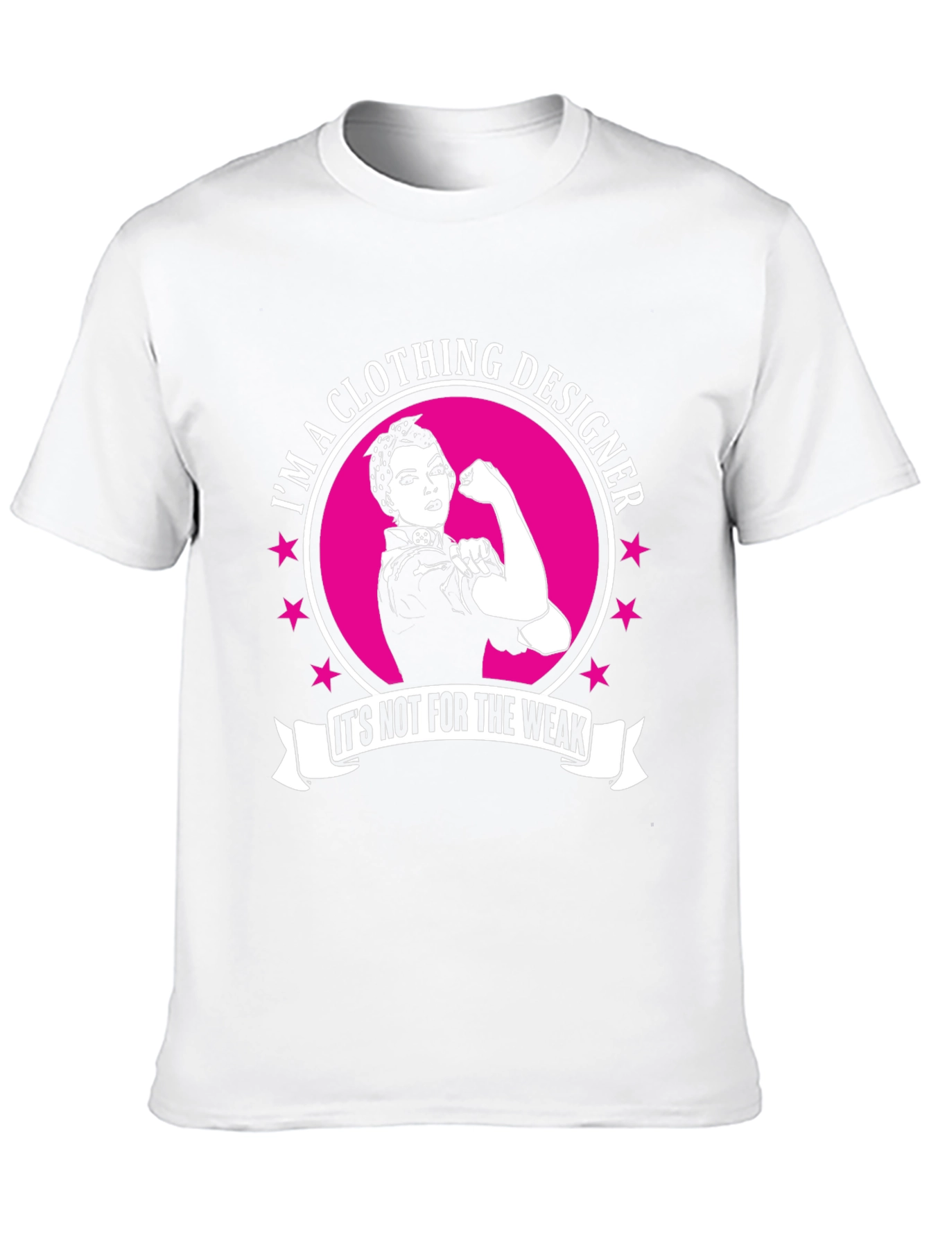Clothing Designer Strong Woman Black T-Shirt