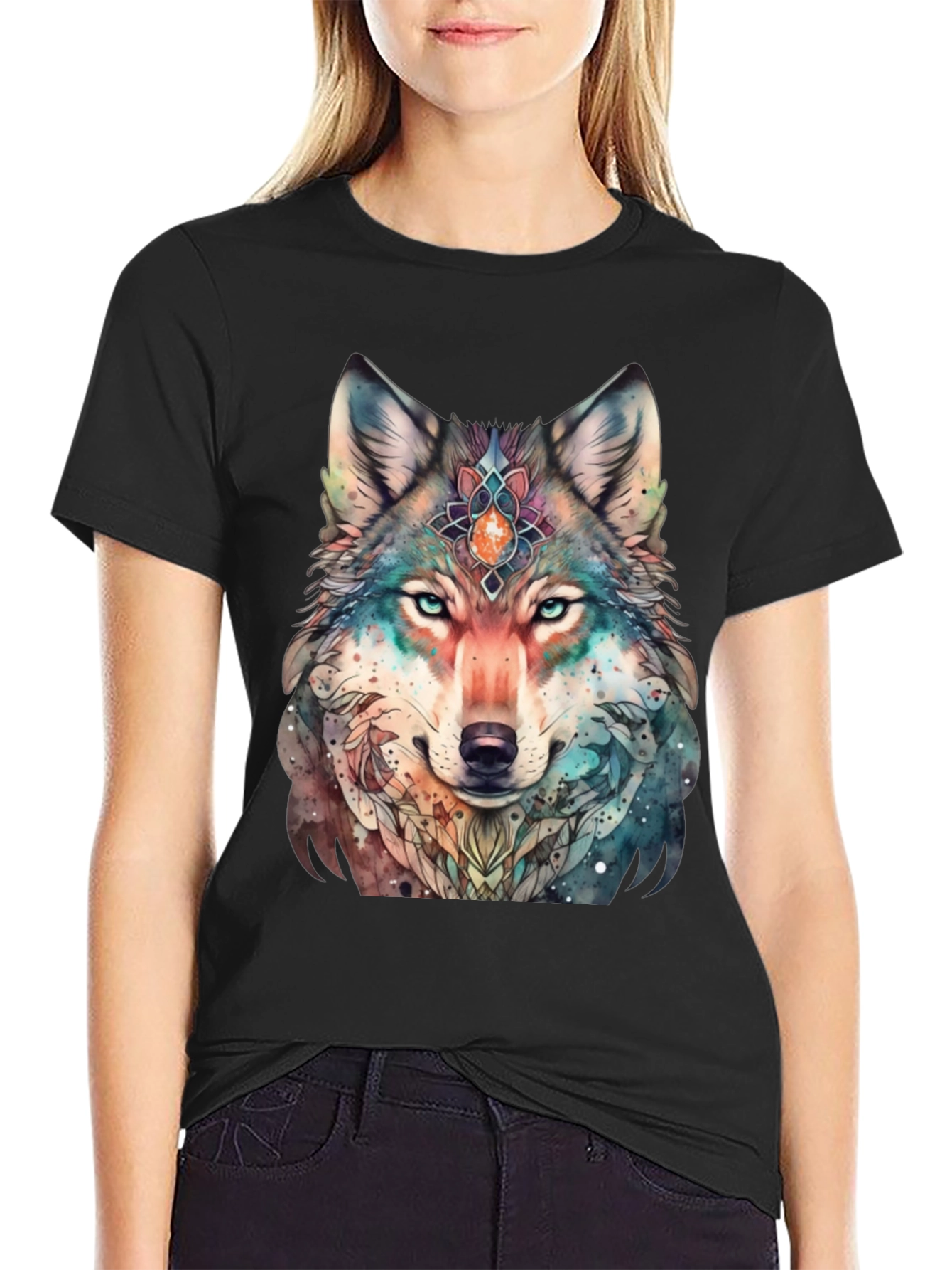Wolf Spirit T-Shirt - Artistic Animal Design