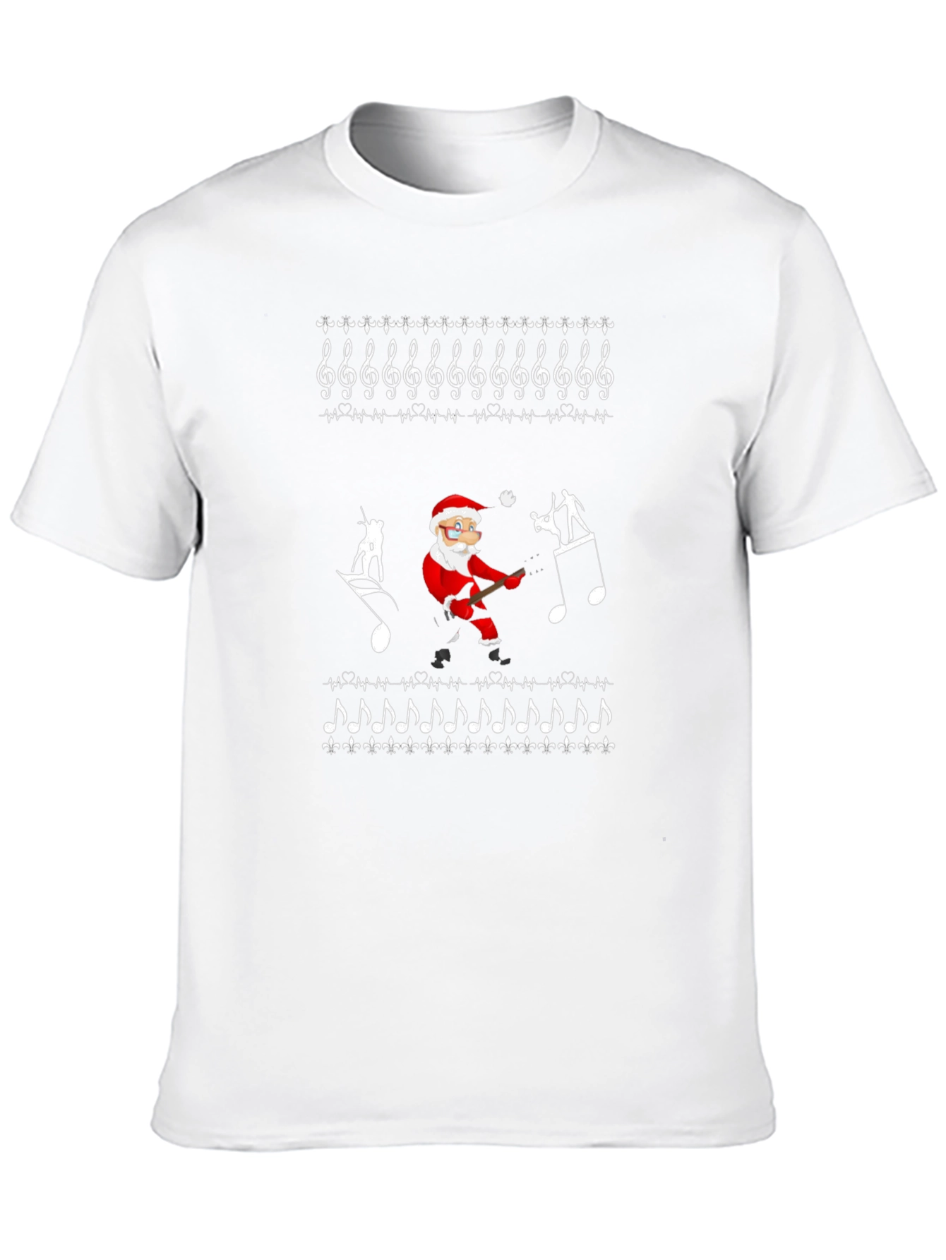 Music Santa Ugly Christmas T-Shirt