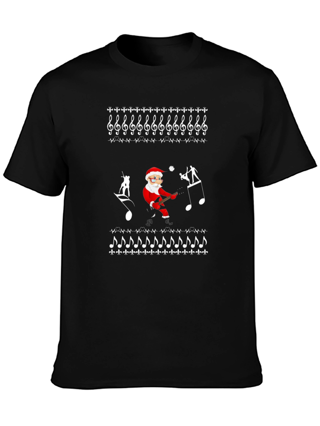 Music Santa Ugly Christmas T-Shirt