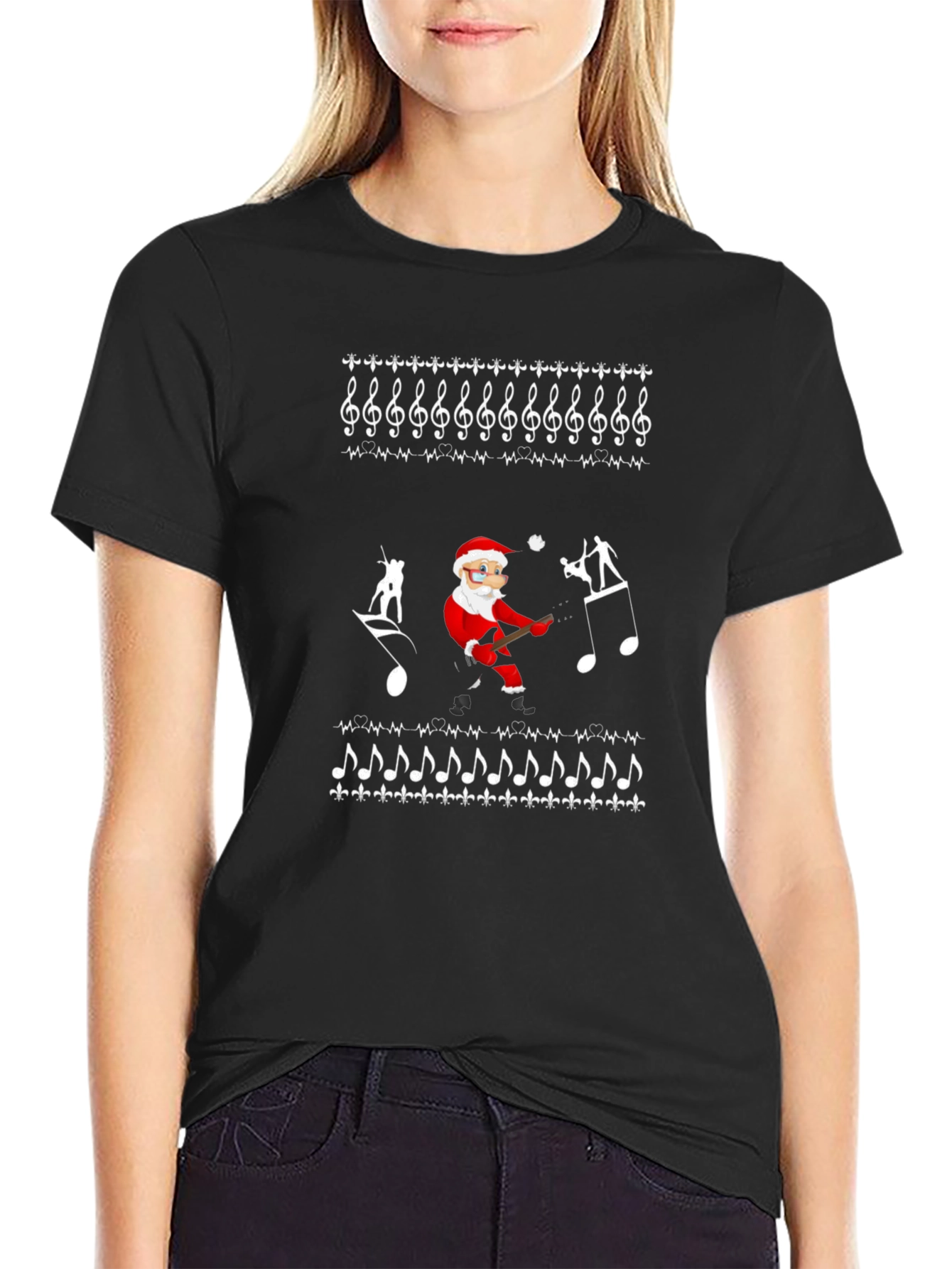 Music Santa Ugly Christmas T-Shirt
