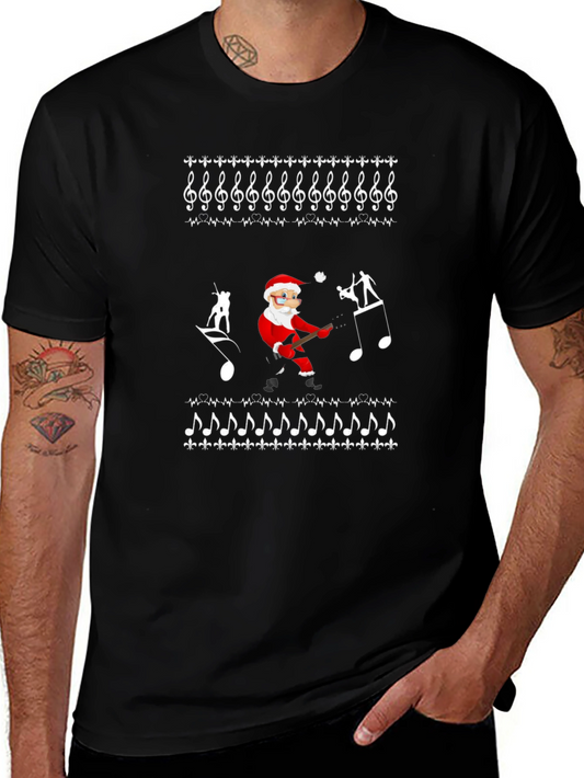 Music Santa Ugly Christmas T-Shirt