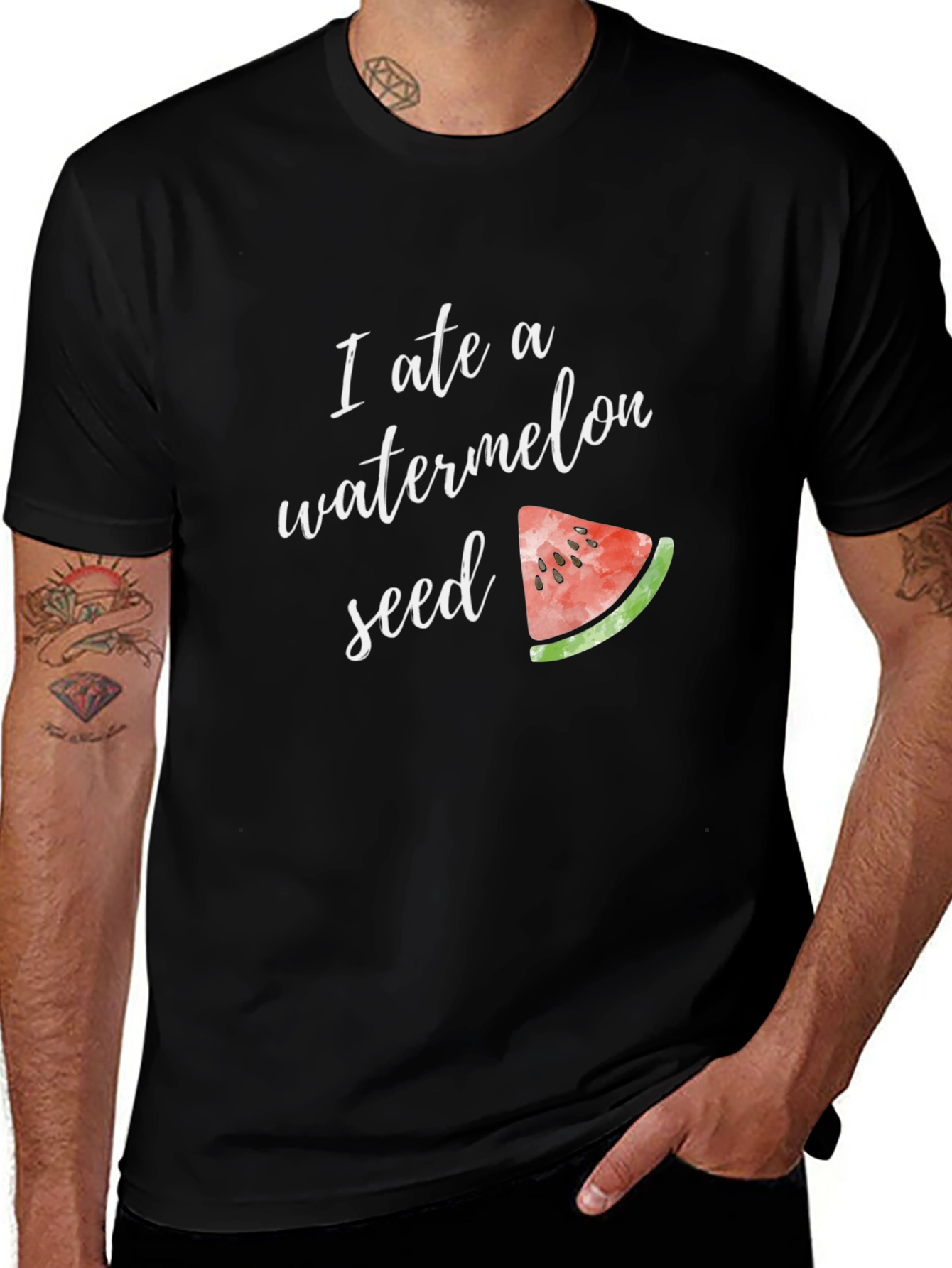Funny Watermelon Seed T-Shirt - Unisex Cotton Tee