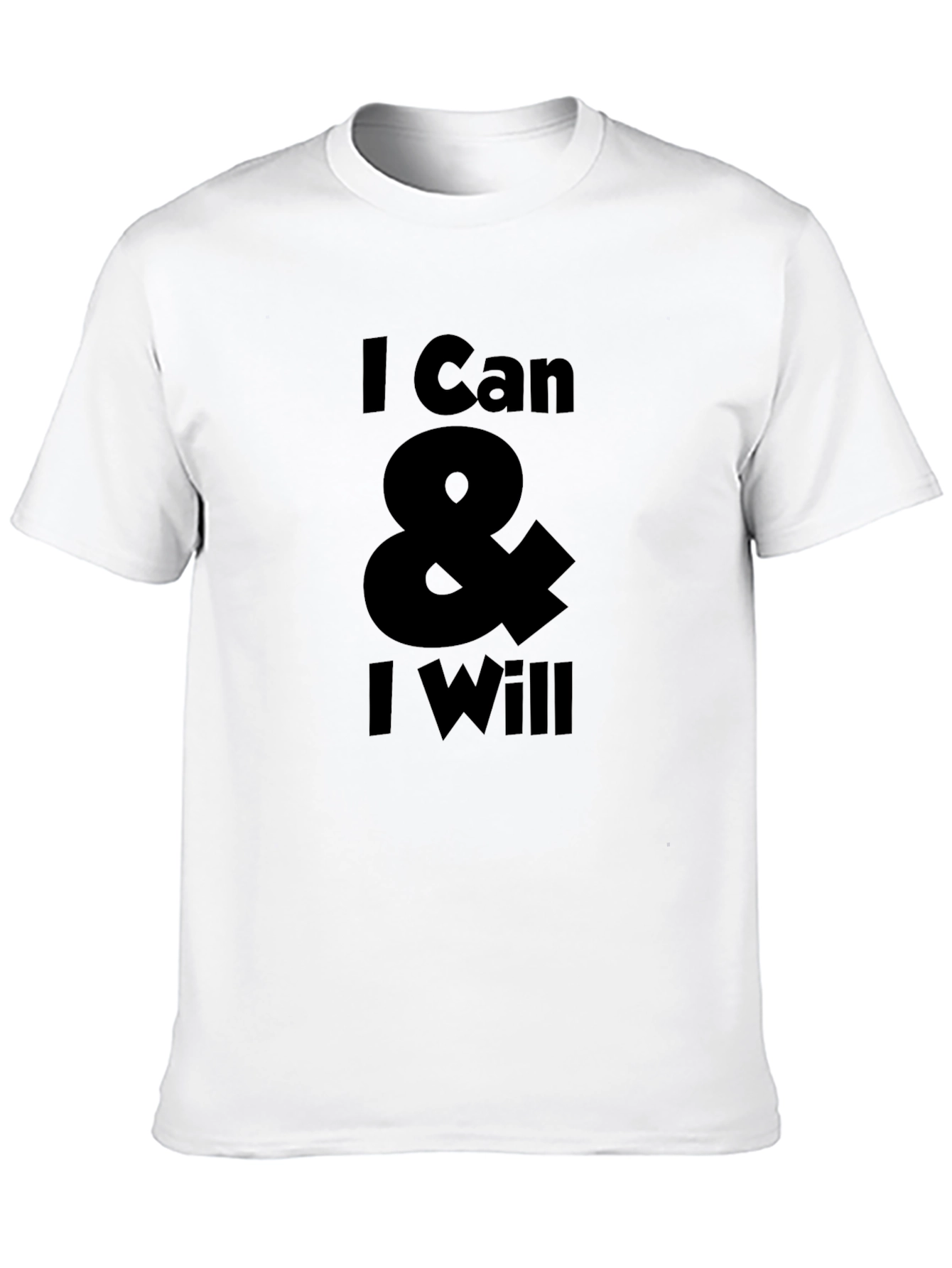 I Can & I Will Black Graphic T-Shirt