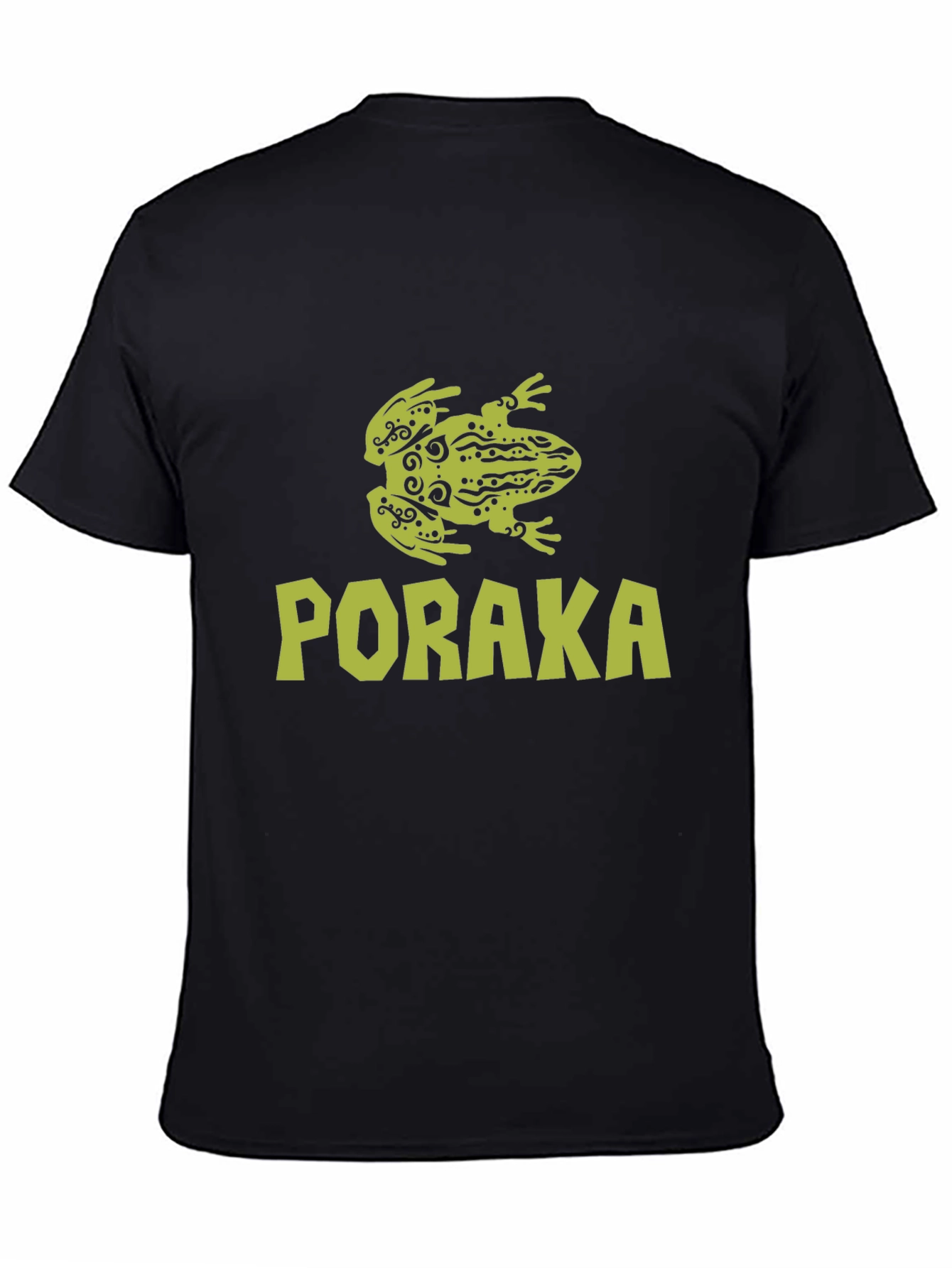 Poraka Frog Graphic Black T-Shirt
