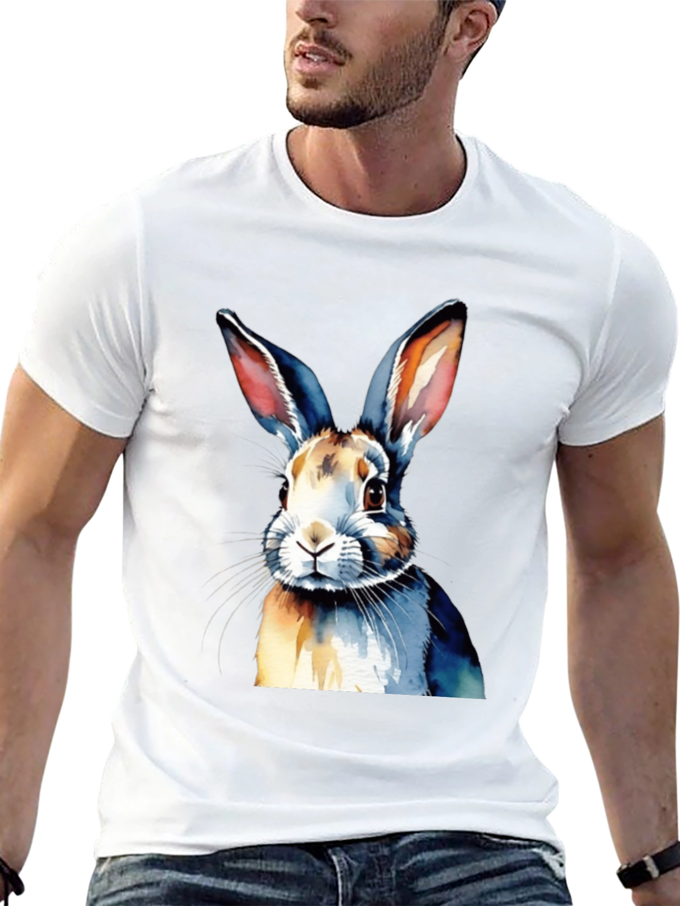 Watercolor Rabbit Graphic Tee