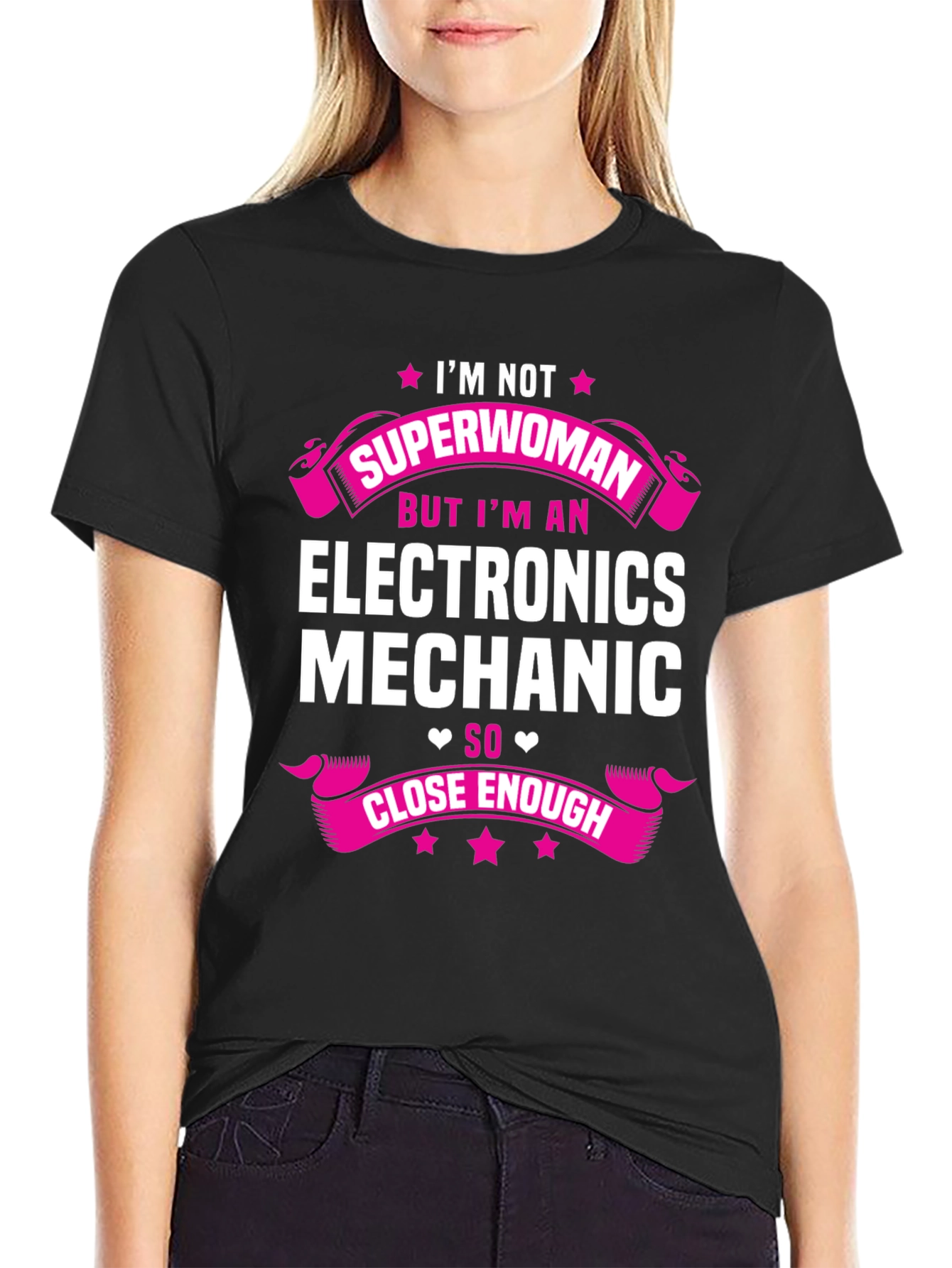 Electronics Mechanic T-Shirt - Superwoman Design