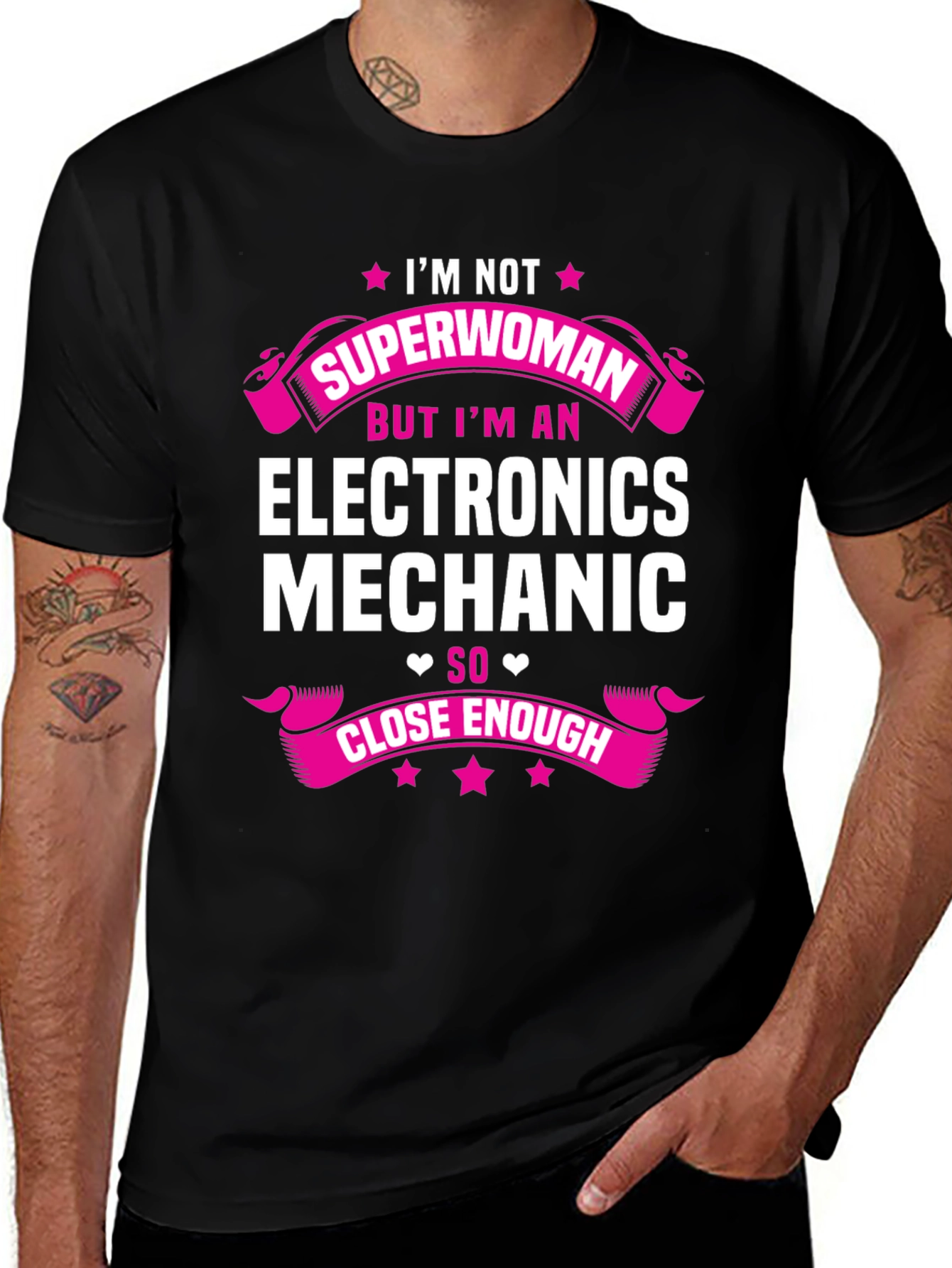 Electronics Mechanic T-Shirt - Superwoman Design