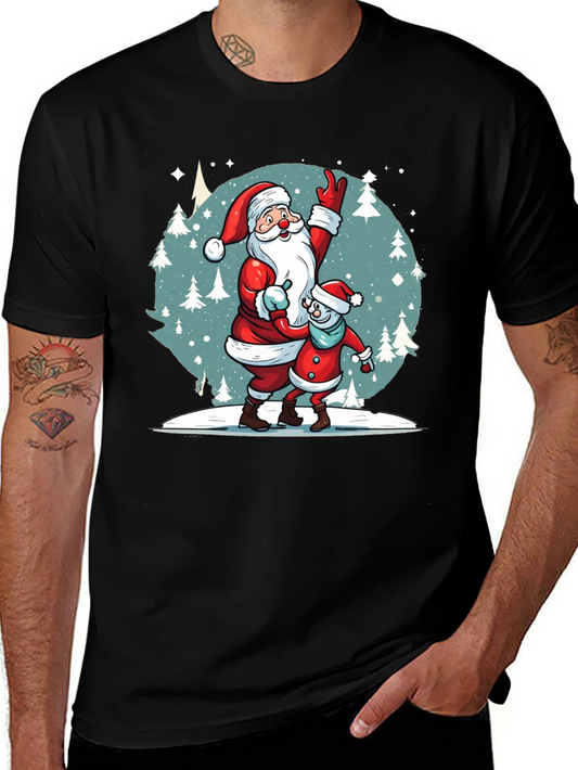 Festive Santa & Child Graphic Tee