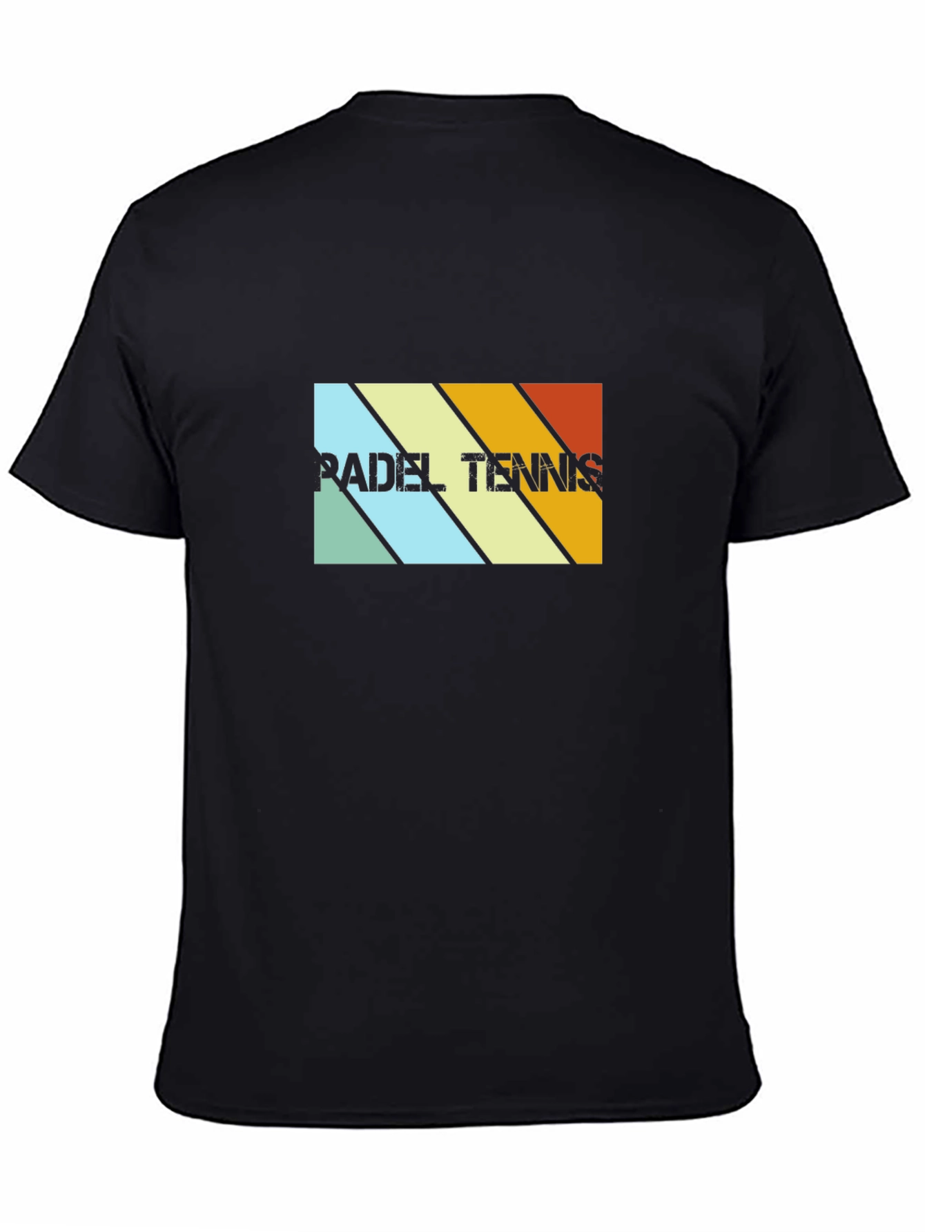 Padel Tennis Retro Stripe Graphic T-Shirt