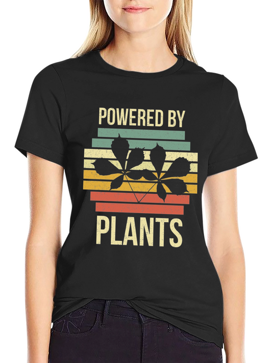 Powered by Plants Graphic Tee - Retro Style