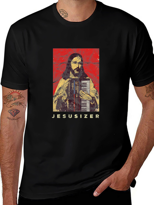 Jesusizer Graphic T-Shirt - Novelty Accordion Player Tee