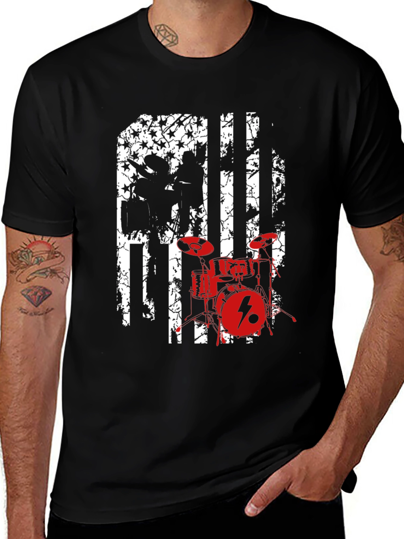 Drum Set Graphic T-Shirt