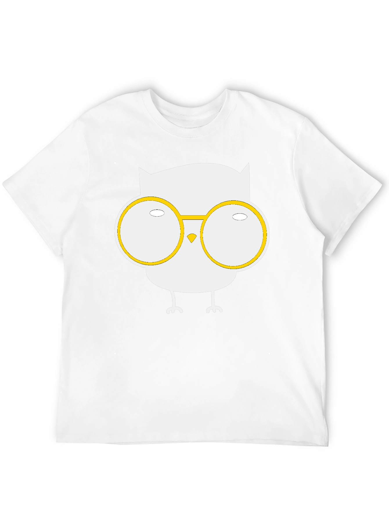 Owl with Glasses Graphic Tee - Black