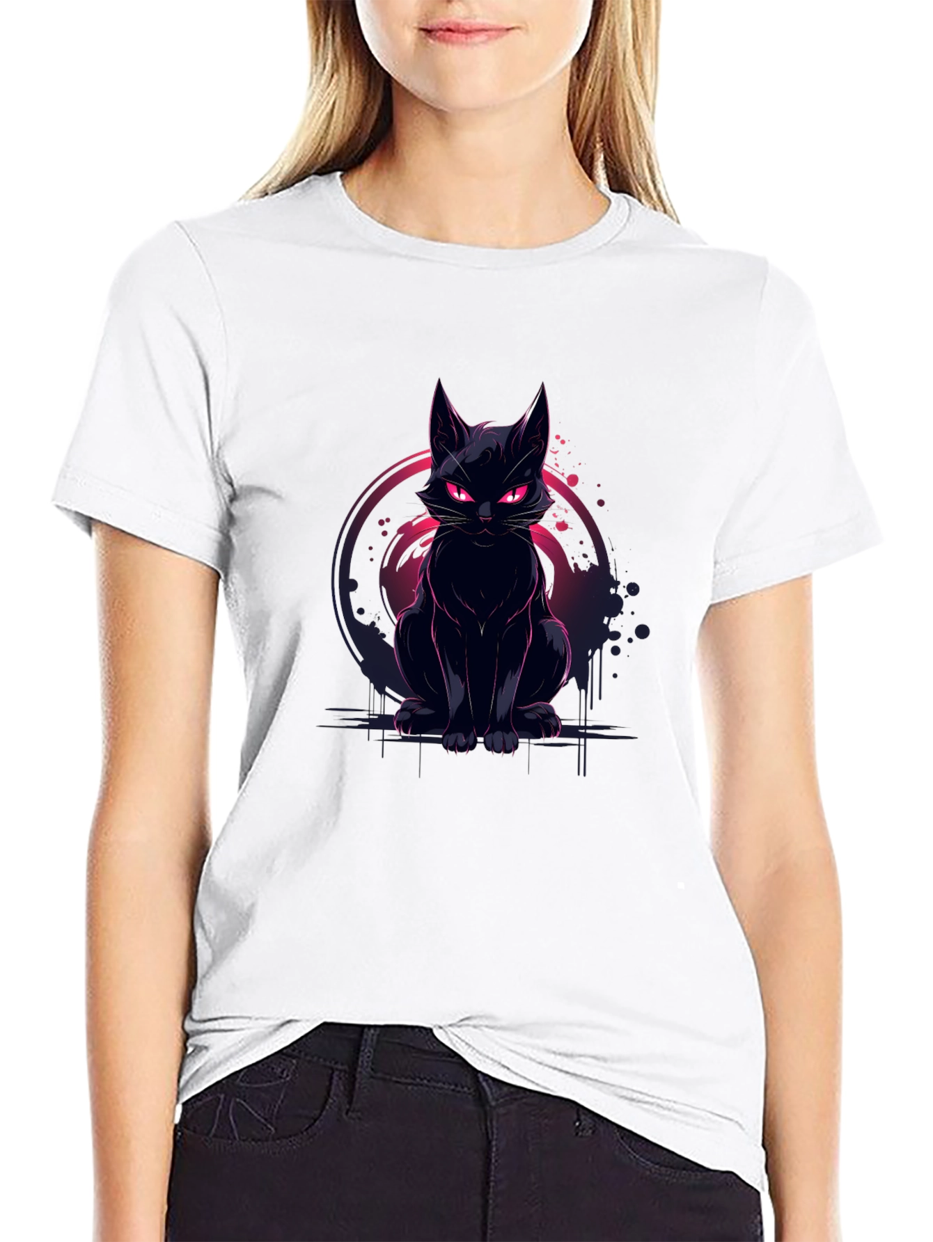 Black Cat Graphic Tee - Mens