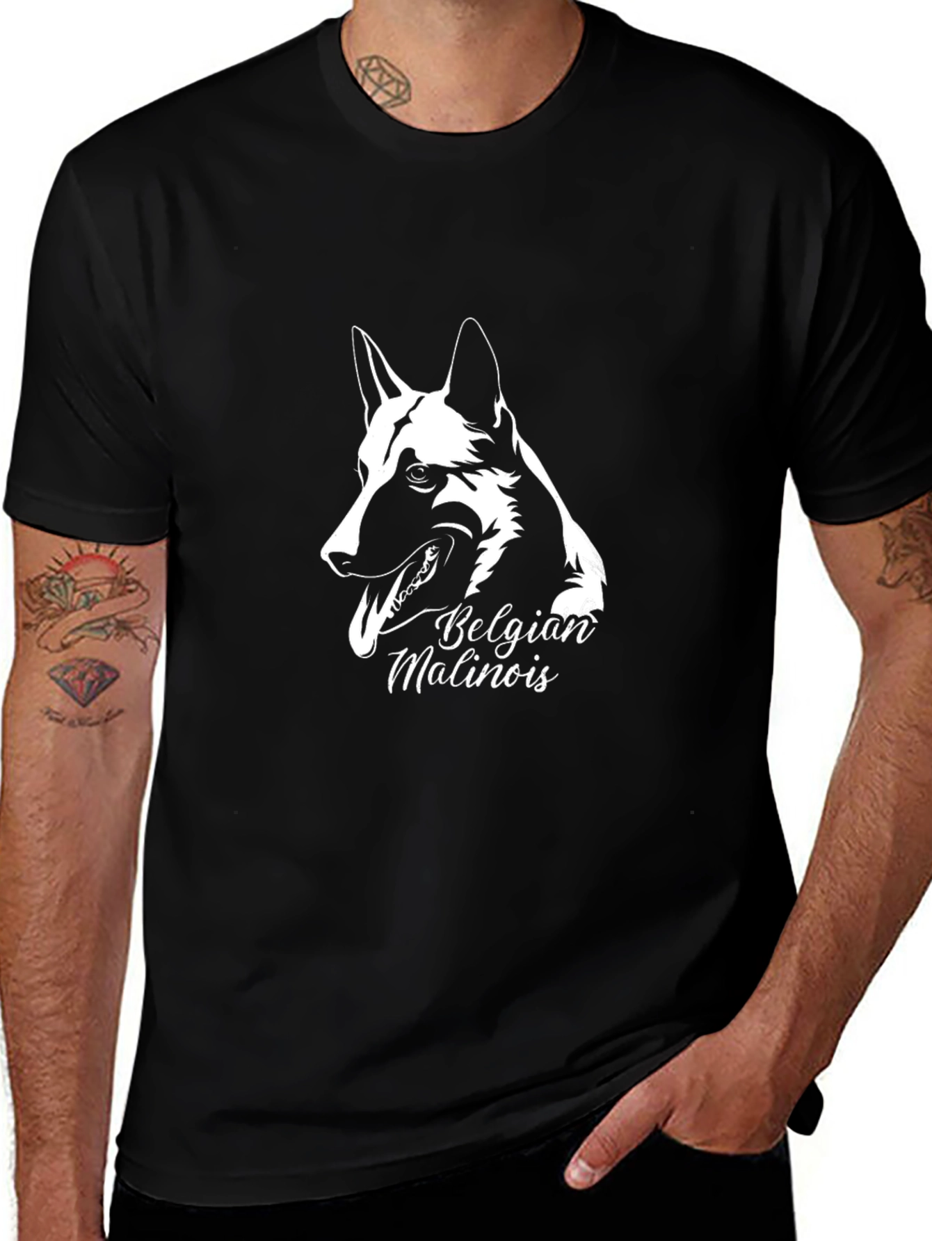 Belgian Malinois Dog T-Shirt - Black