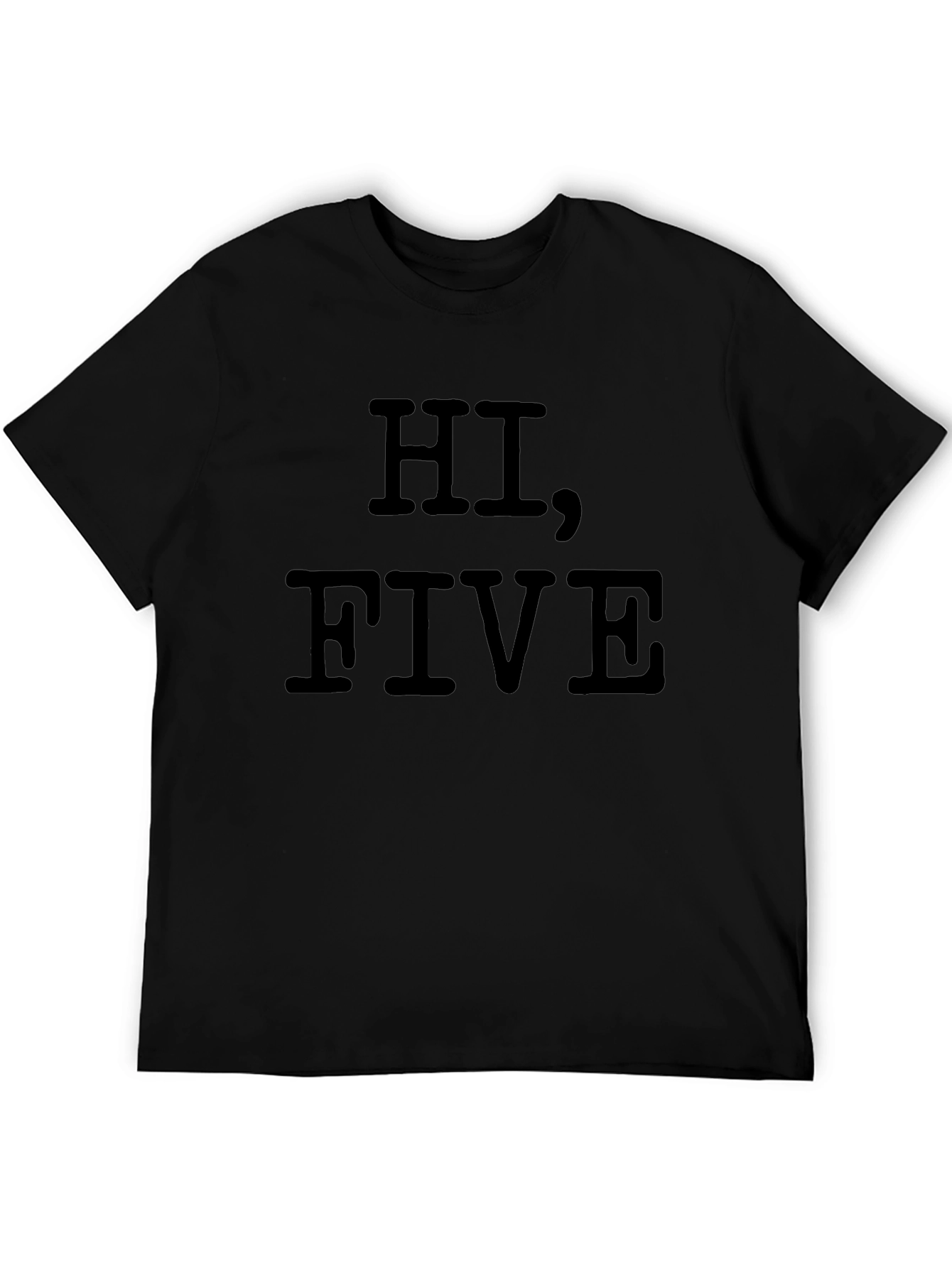 Hi Five Black Graphic Tee