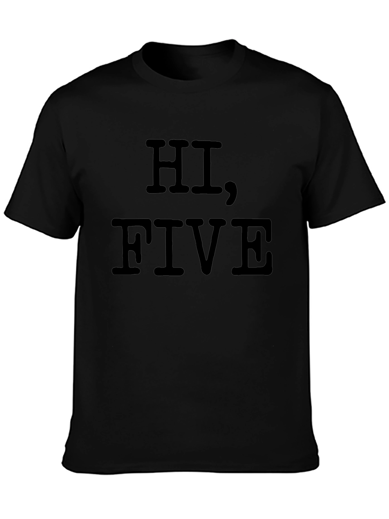 Hi Five Black Graphic Tee