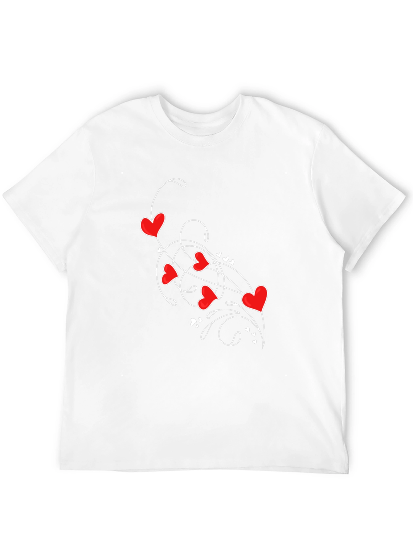 Heart Swirl Black T-Shirt - Romantic Casual Wear
