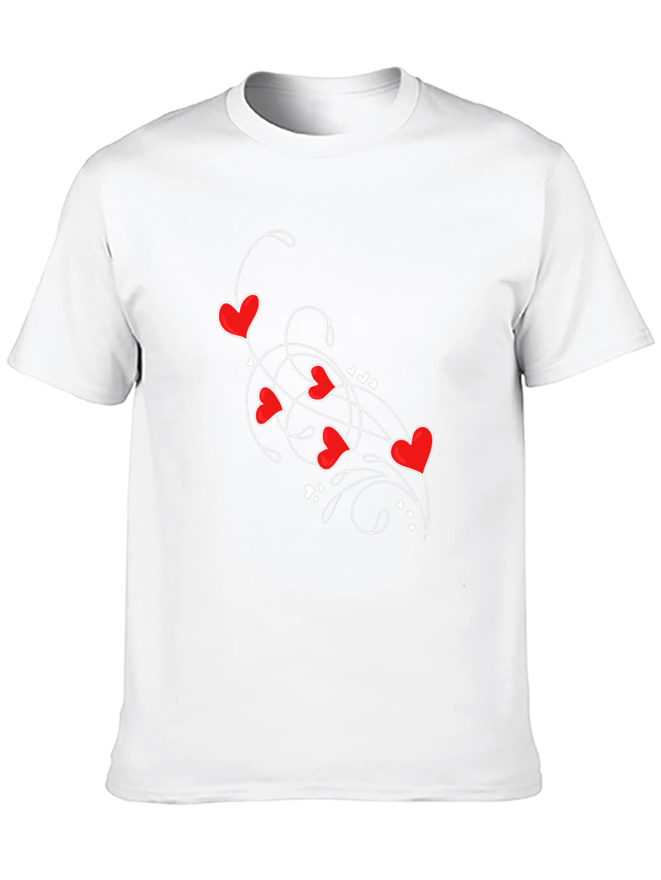 Heart Swirl Black T-Shirt - Romantic Casual Wear