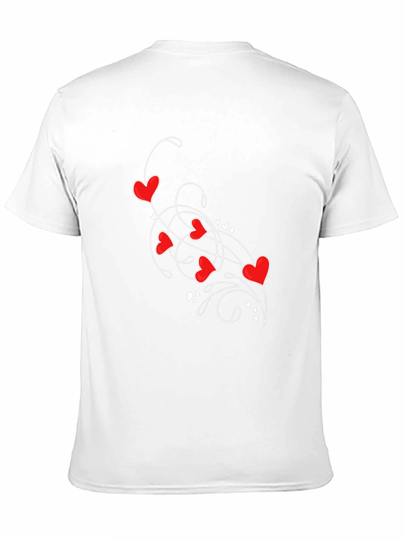 Heart Swirl Black T-Shirt - Romantic Casual Wear