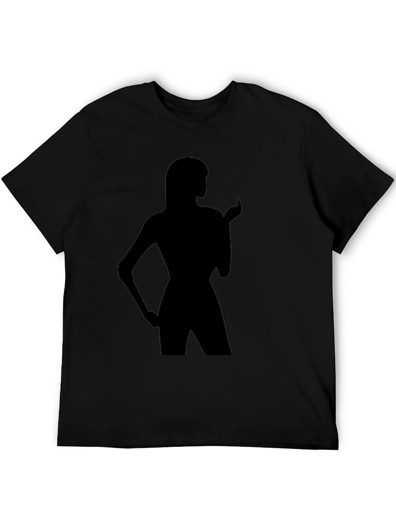 Silhouette Tee - Black T-Shirt with Figure Graphic