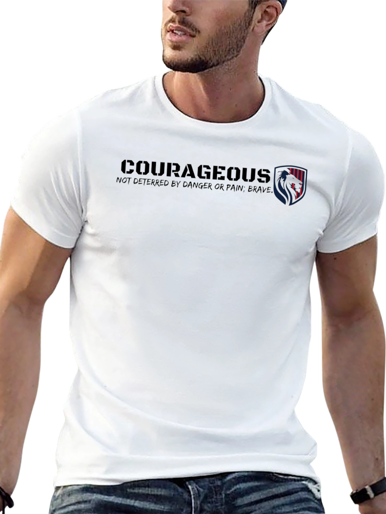 Courageous Graphic Tee - Bold Design Everyday Comfort
