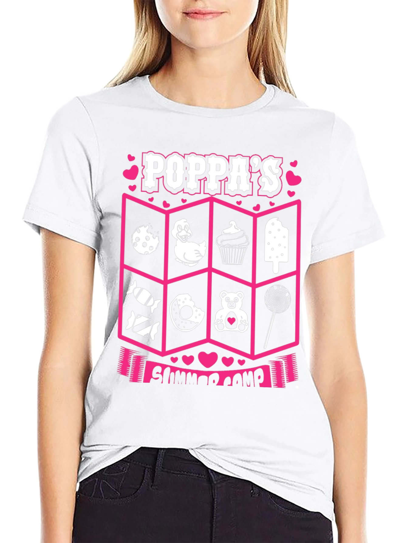 Poppas Summer Camp Black T-Shirt
