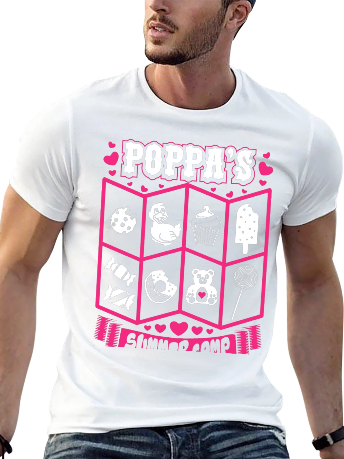 Poppas Summer Camp Black T-Shirt