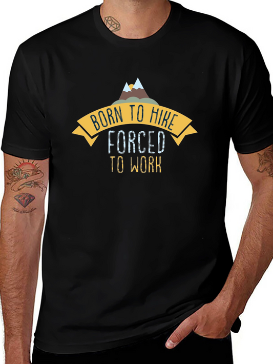 Born to Hike Mens Black Graphic Tee