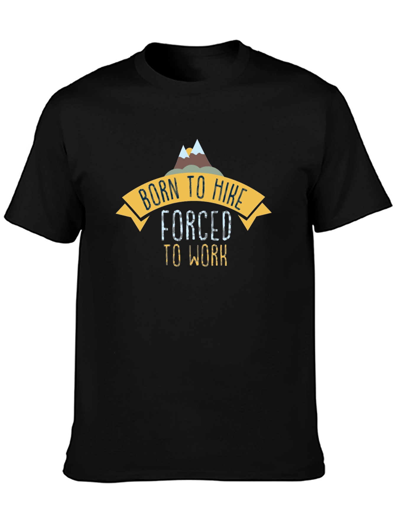 Born to Hike Mens Black Graphic Tee