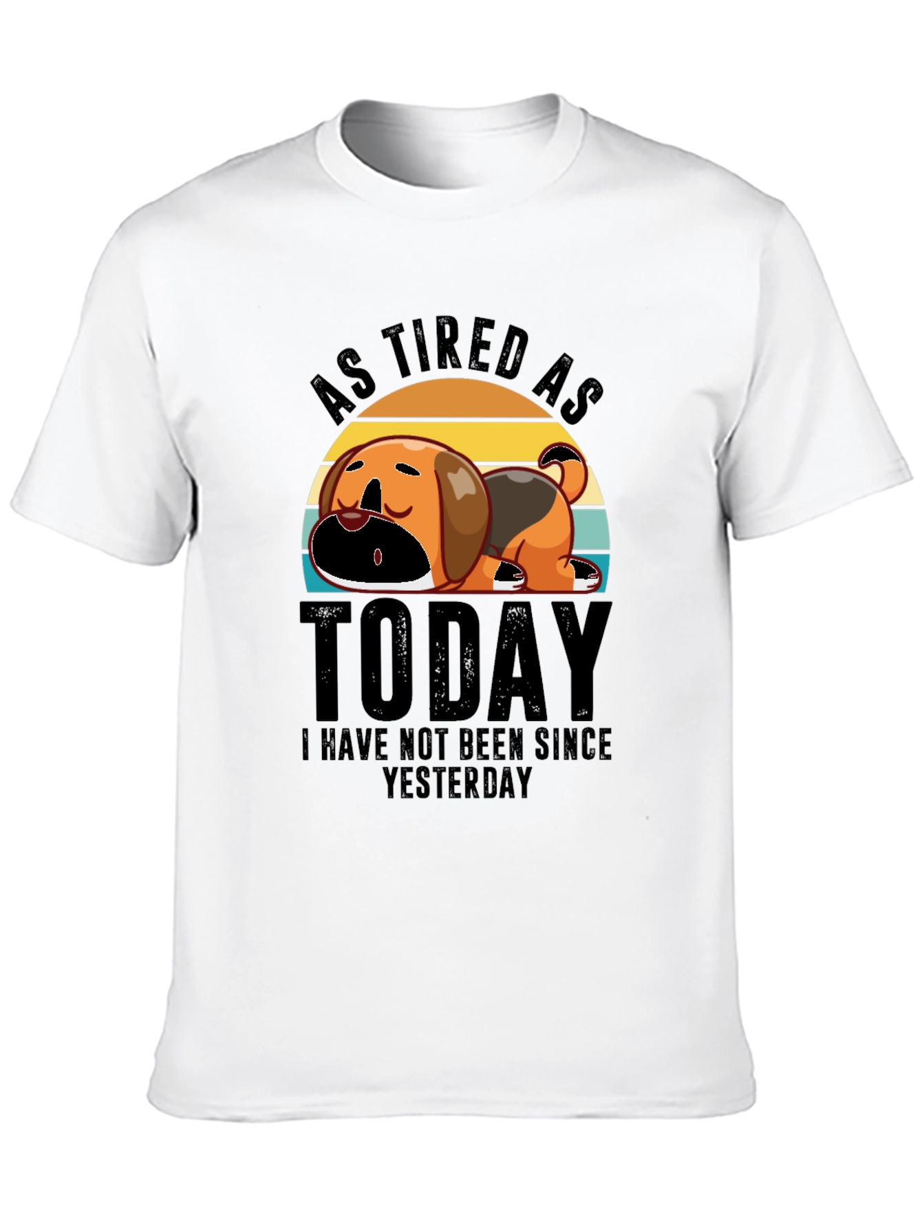 As Tired As Today Black Graphic T-Shirt