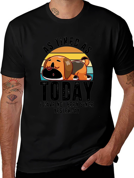 As Tired As Today Black Graphic T-Shirt