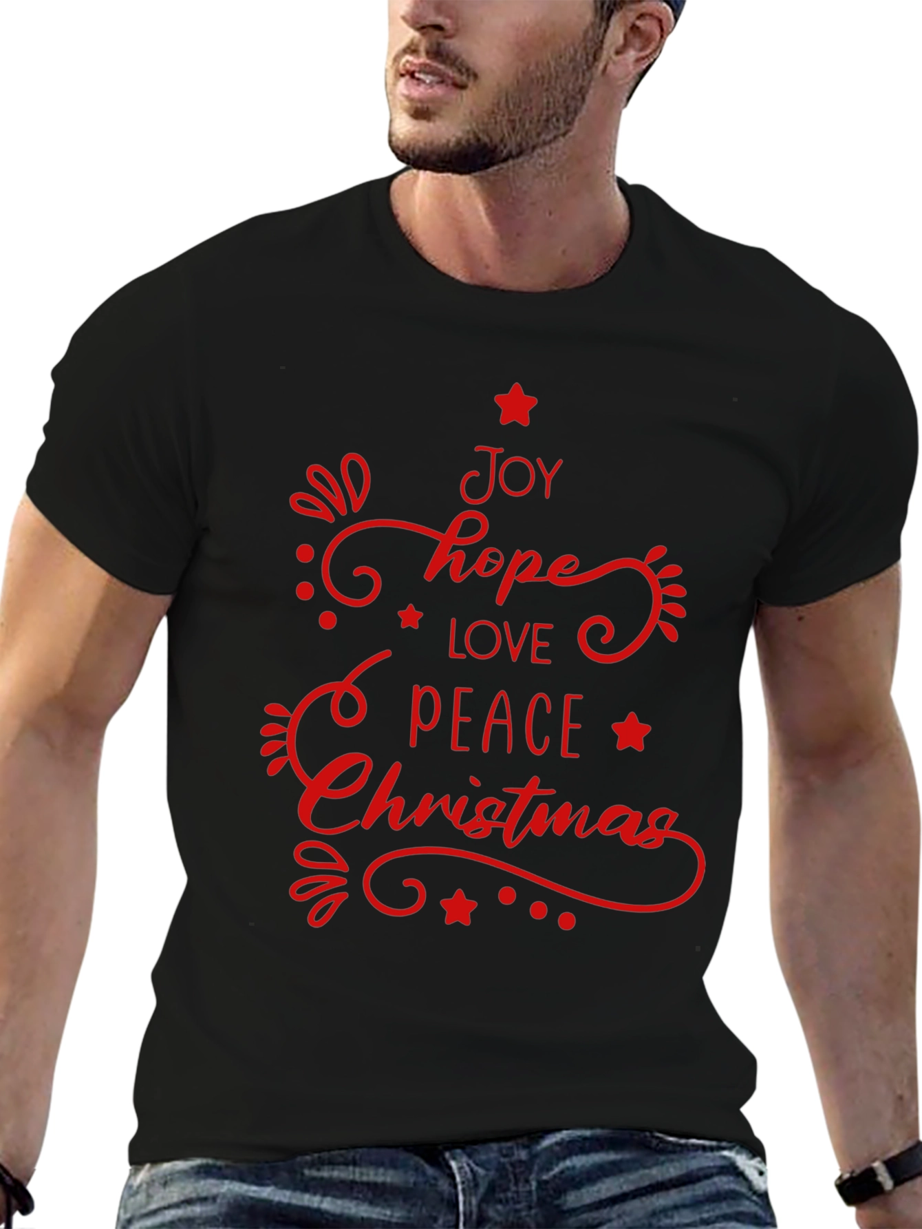 Christmas Joy T-Shirt - Hope Love Peace Holiday Tee