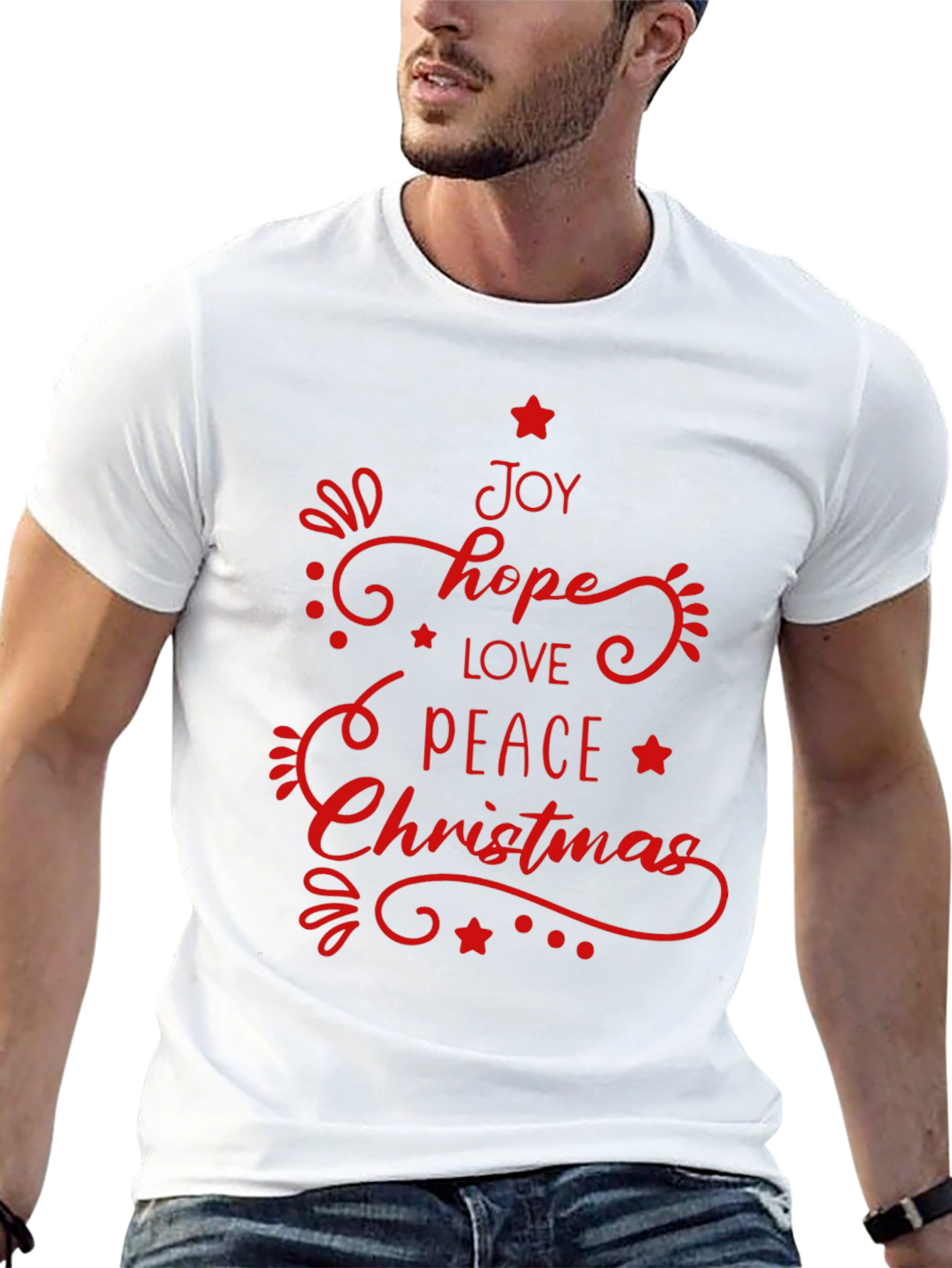 Christmas Joy T-Shirt - Hope Love Peace Holiday Tee
