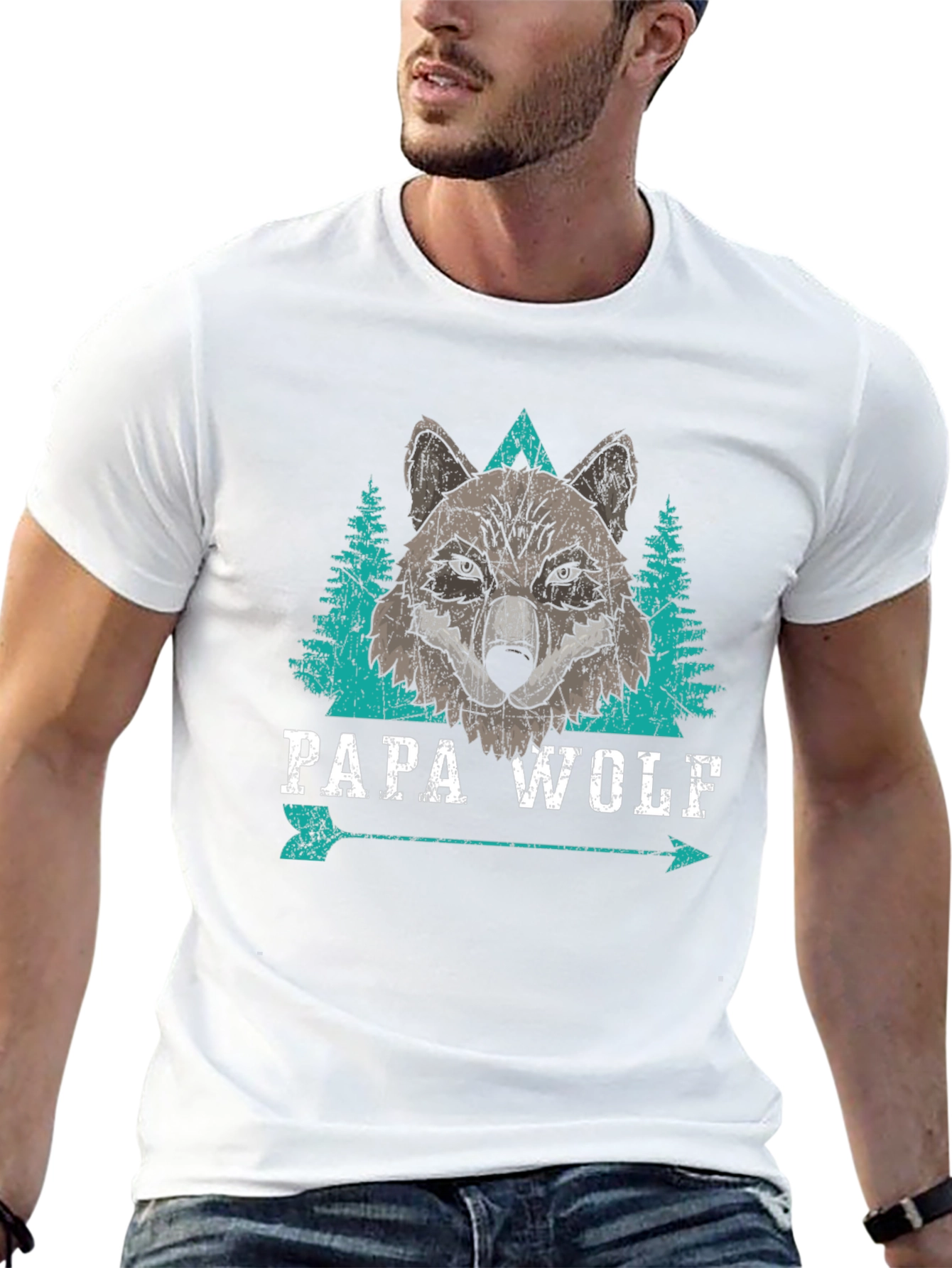 Papa Wolf Graphic T-Shirt - Mens Tee