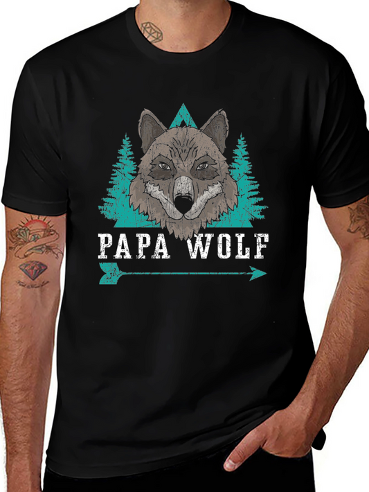 Papa Wolf Graphic T-Shirt - Mens Tee
