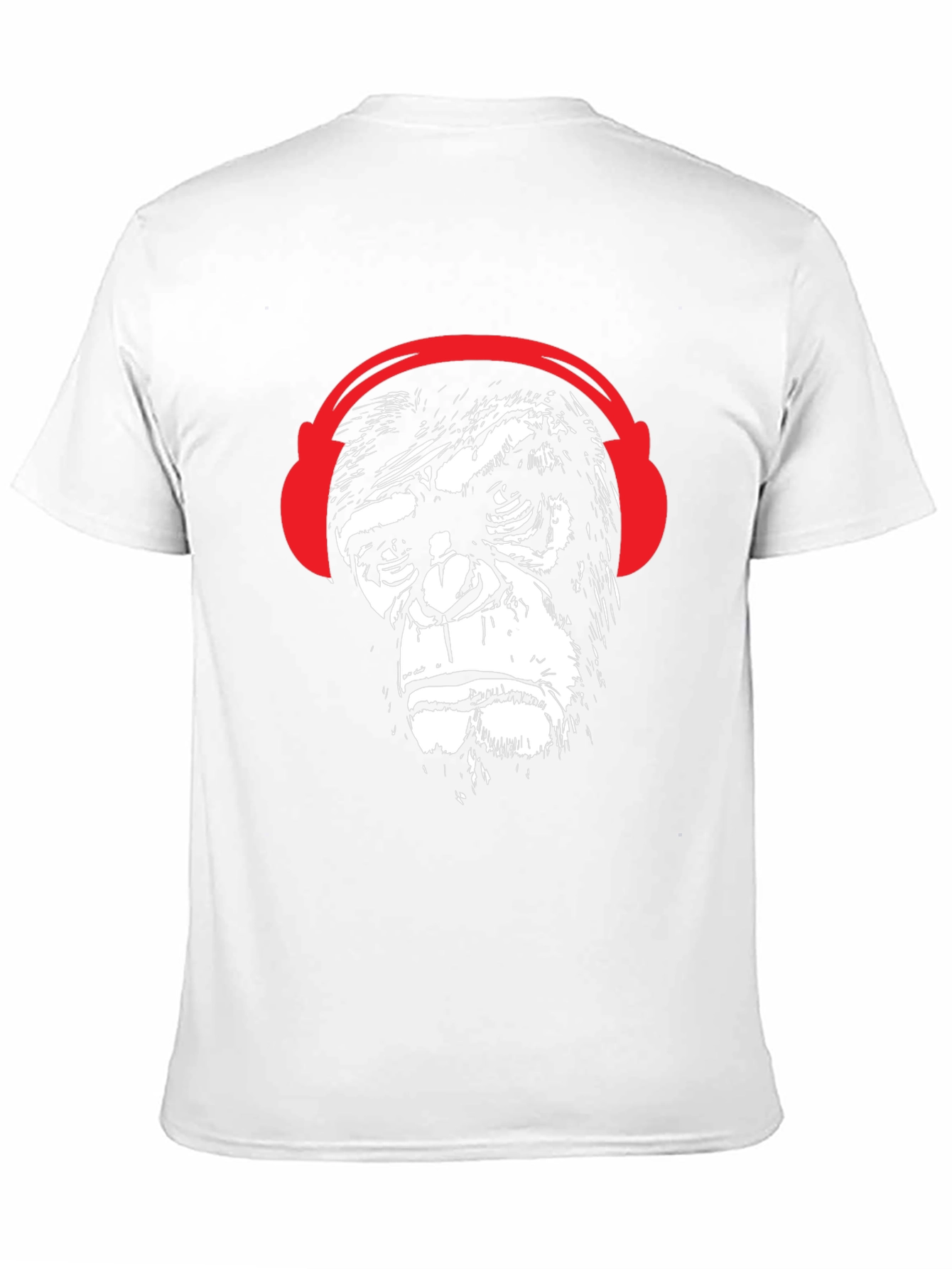 Cool Ape with Headphones Graphic Tee - Black