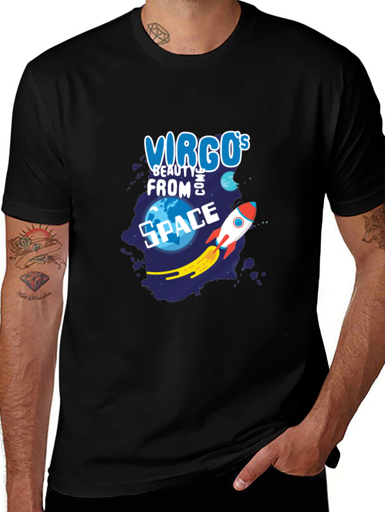 Virgo Beauty From Space Graphic T-Shirt
