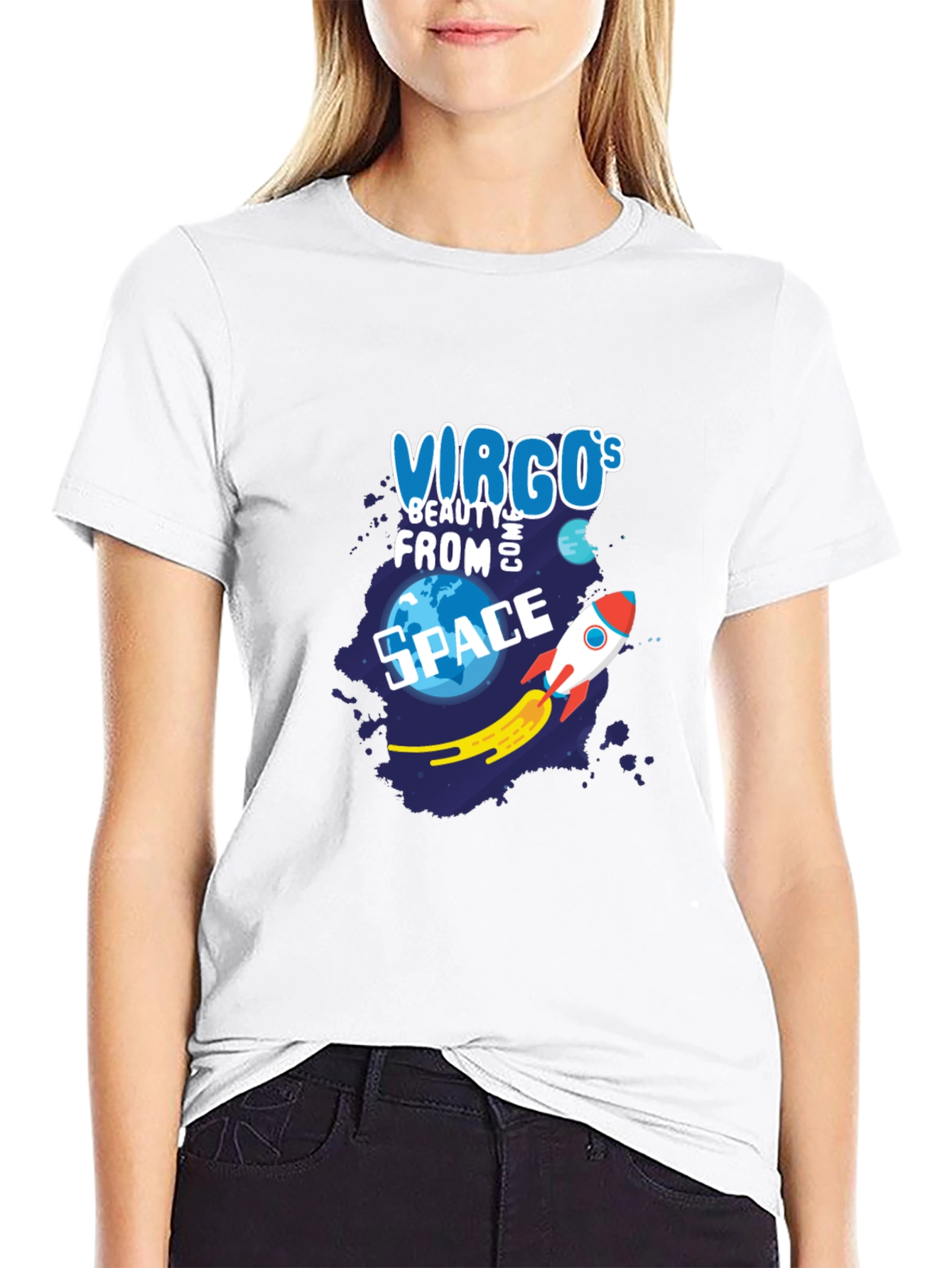 Virgo Beauty From Space Graphic T-Shirt