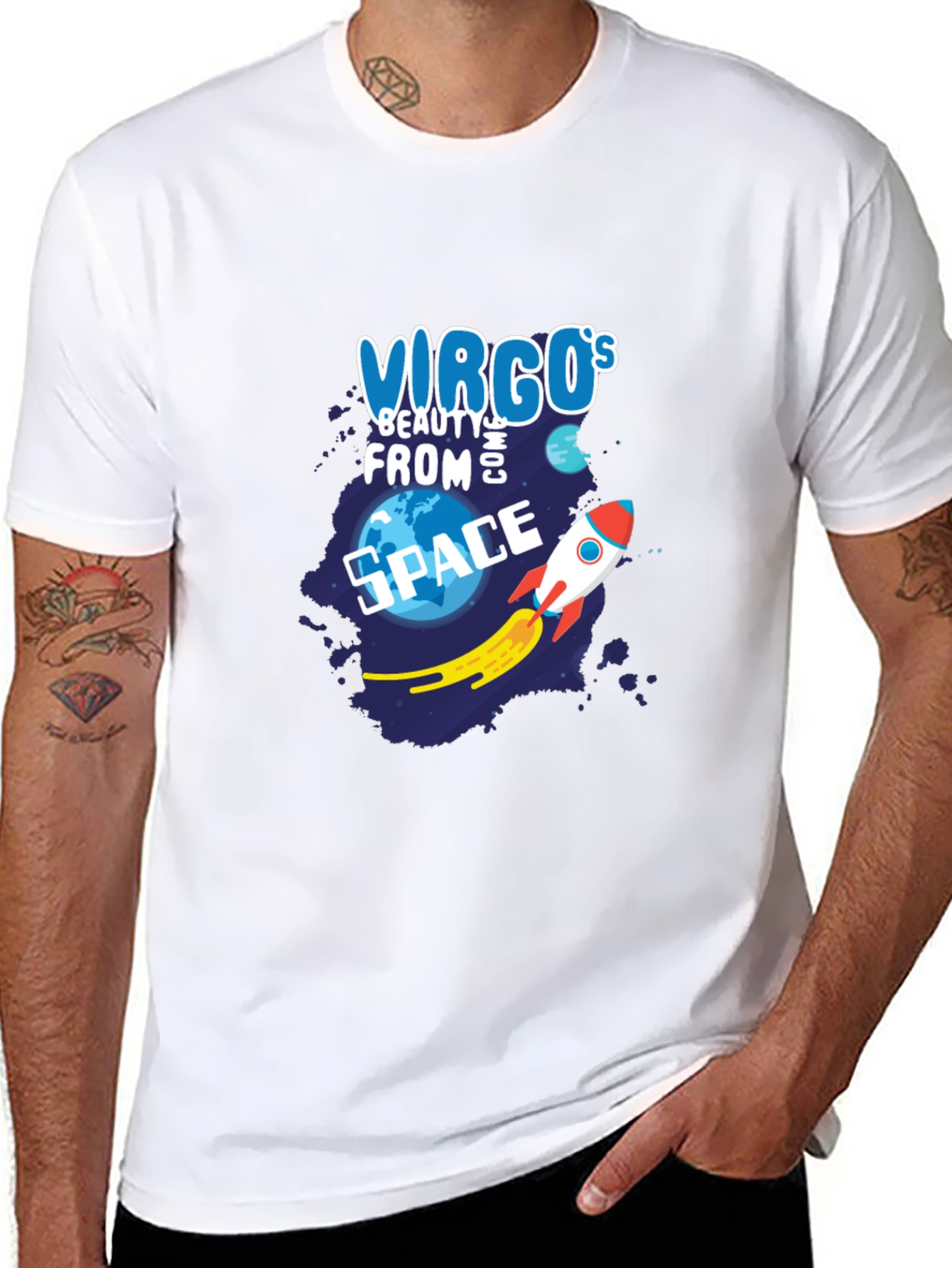 Virgo Beauty From Space Graphic T-Shirt