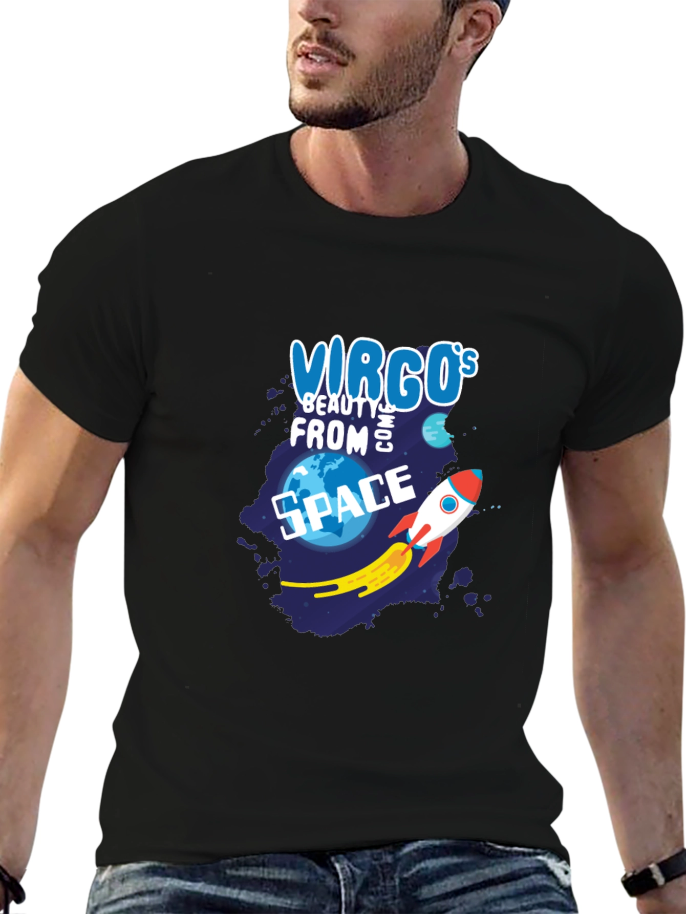 Virgo Beauty From Space Graphic T-Shirt