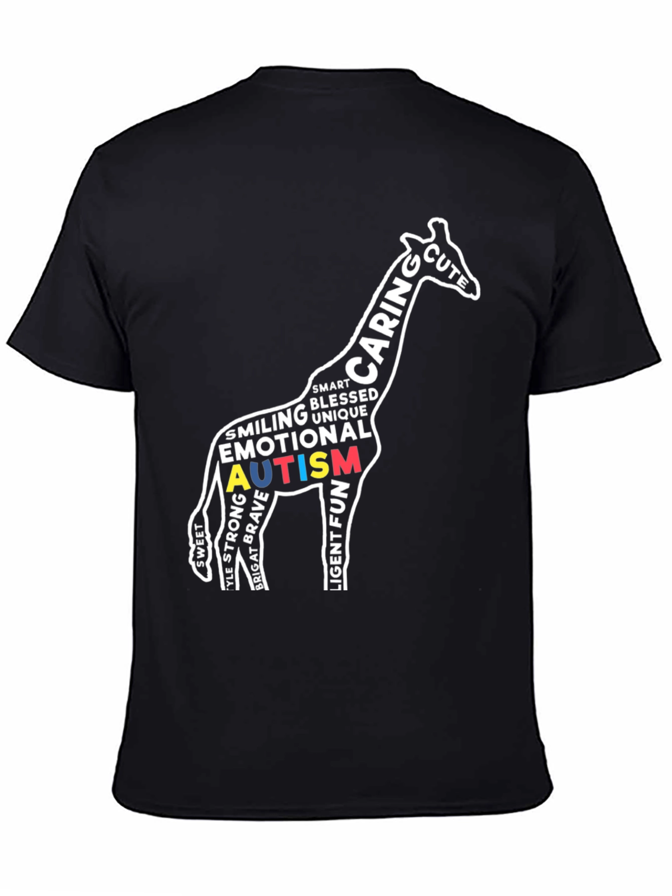 Autism Awareness Giraffe Graphic Tee