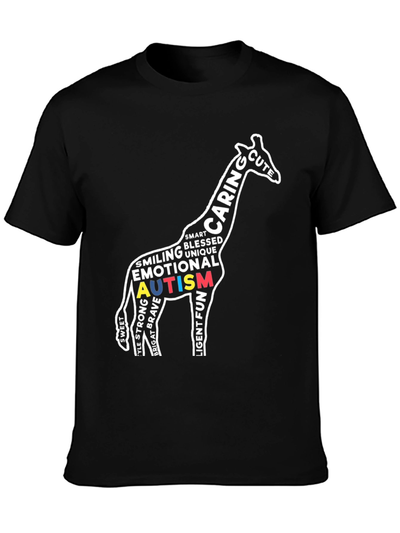 Autism Awareness Giraffe Graphic Tee