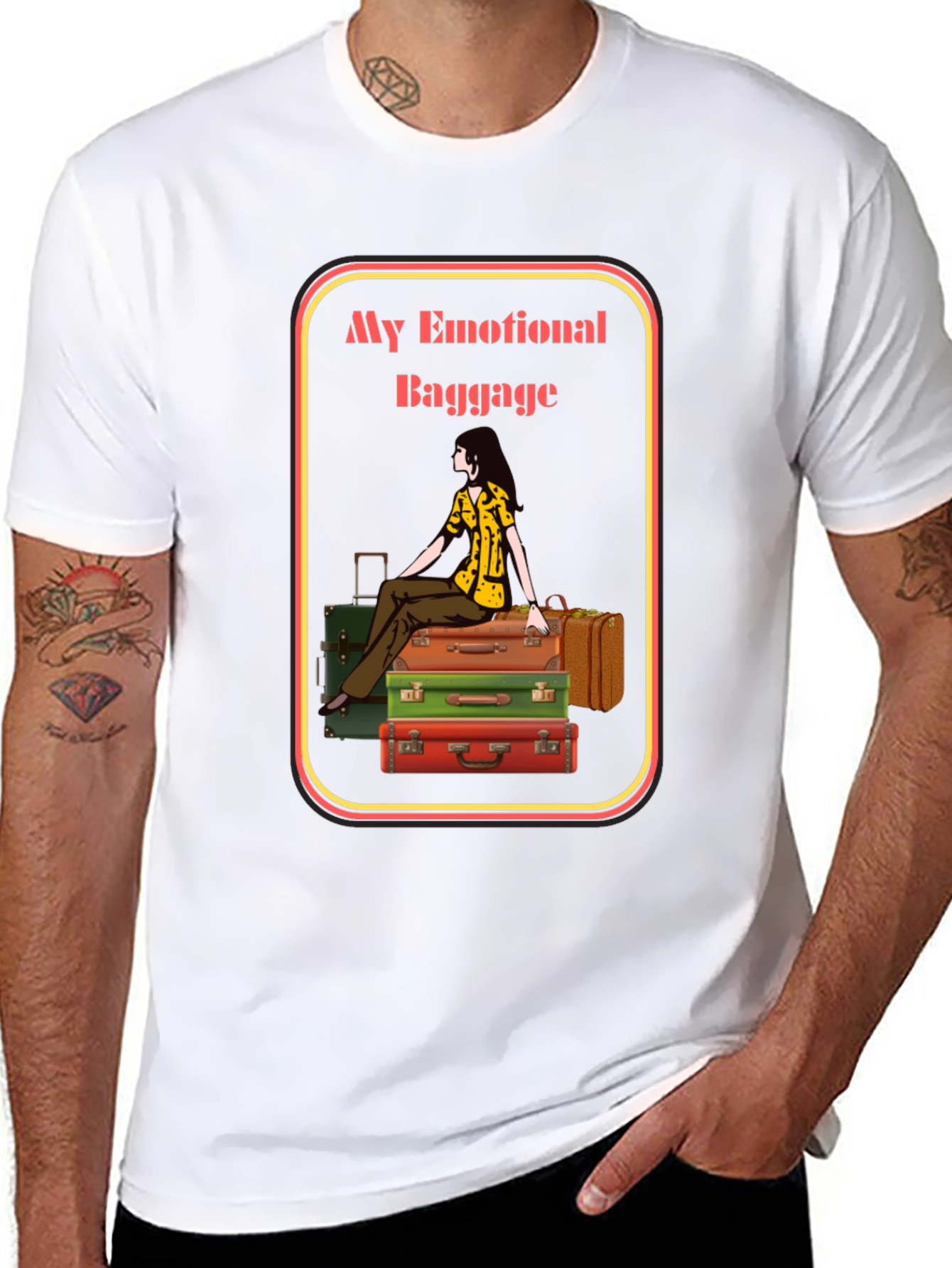 Emotional Baggage Graphic Tee - Unique T-Shirt